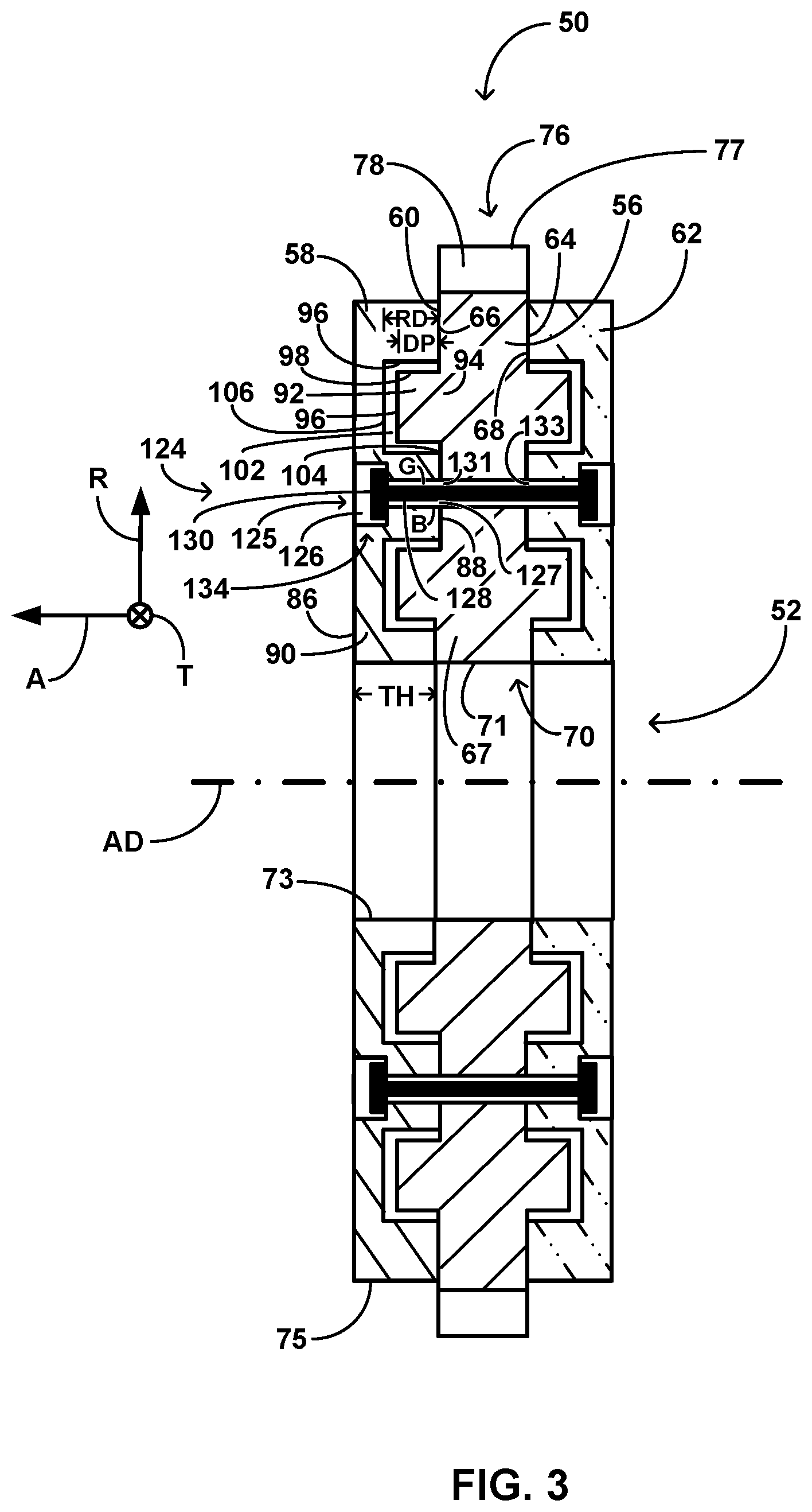 Patent US12590615 Figure 3 – Brake disc system