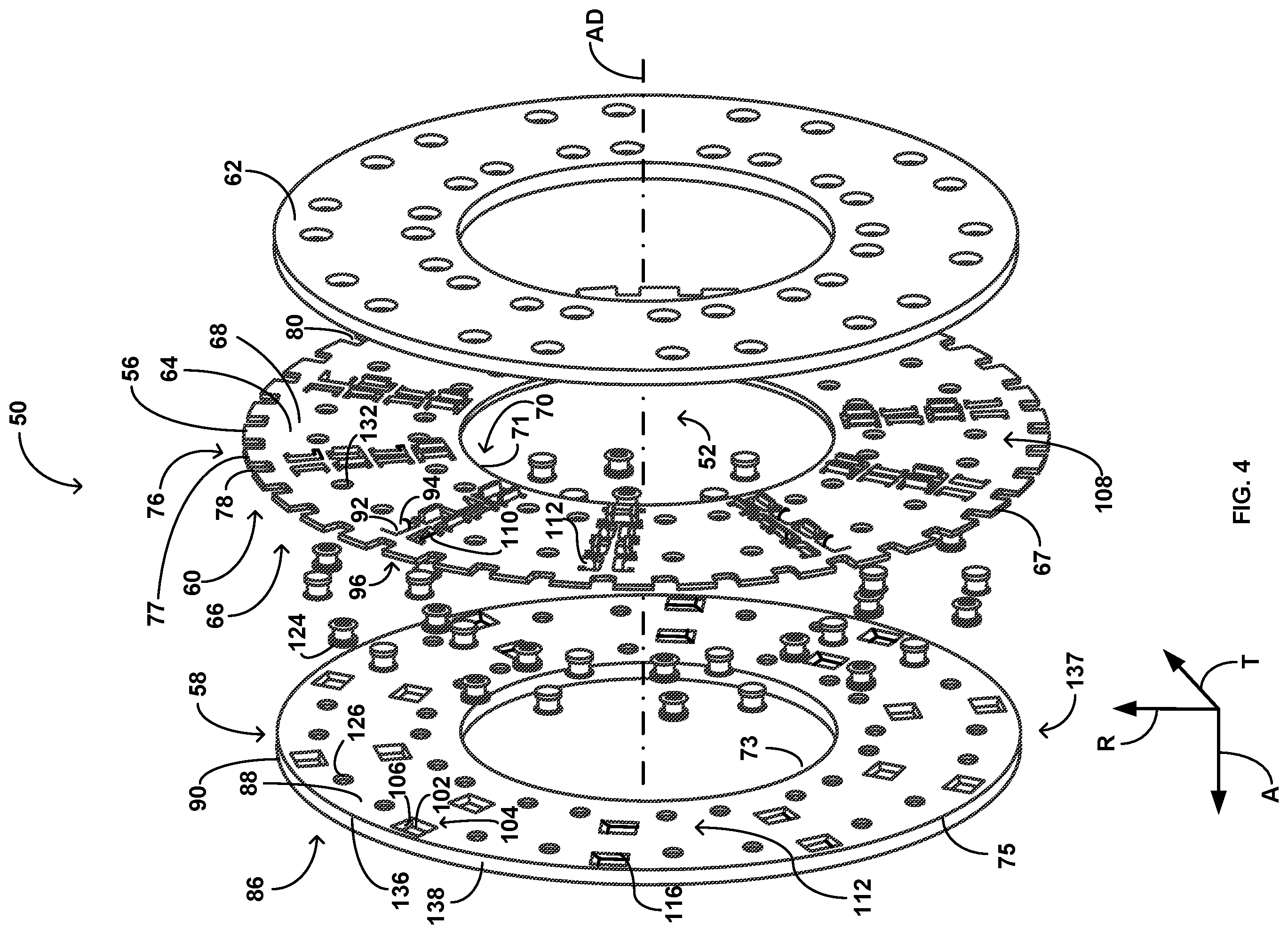 Patent US12590615 Figure 4 – Brake disc system
