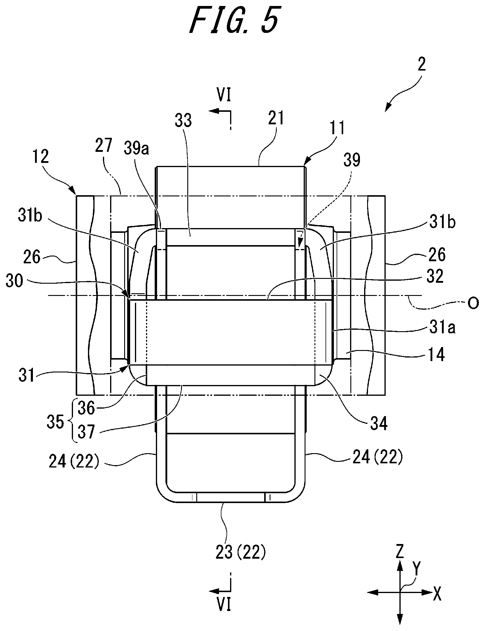 Patent US12590617 Figure 5 – Vibration isolation device