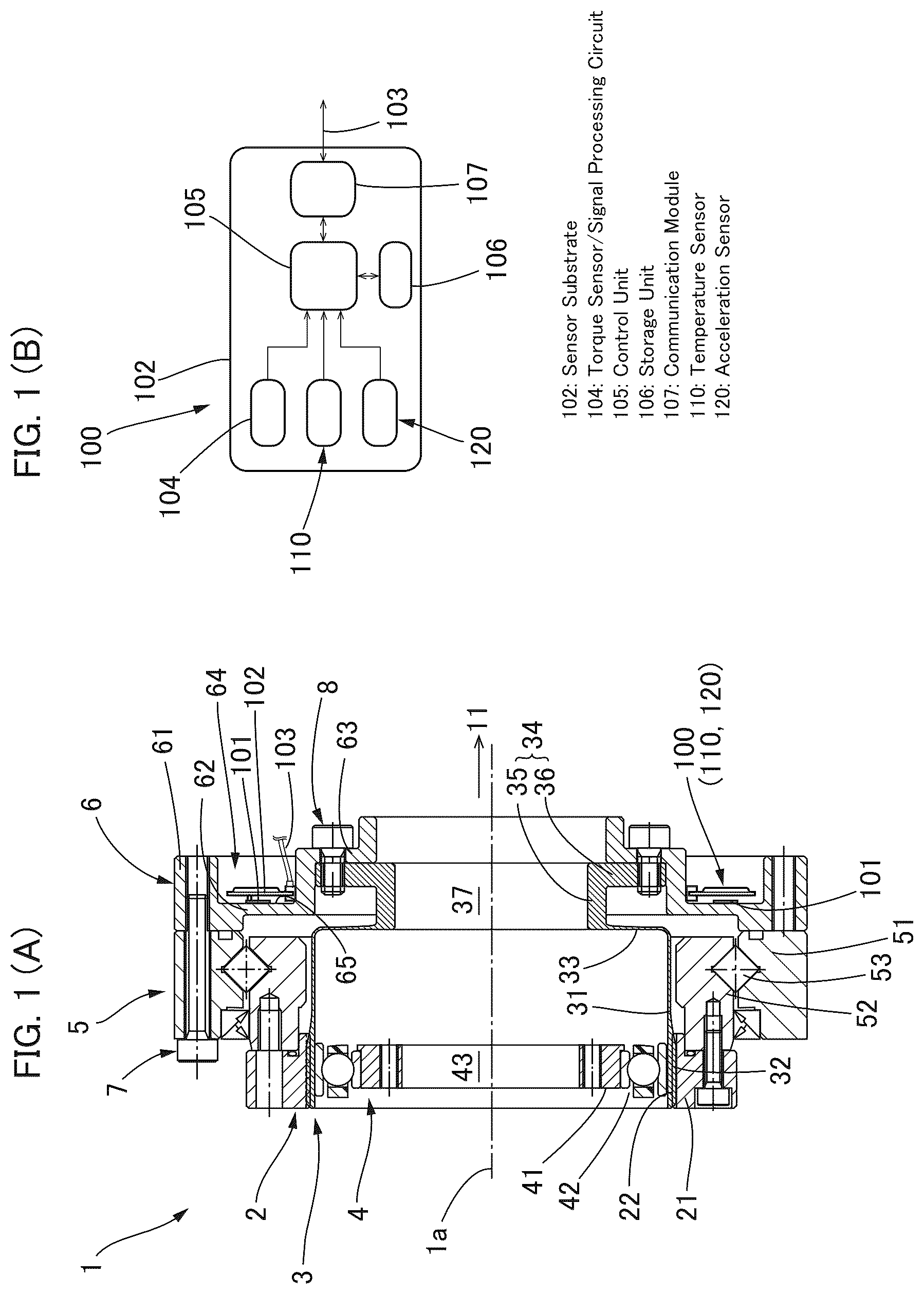 Patent US12590620 Figure 1 – Strain wave gearing having torque sensor