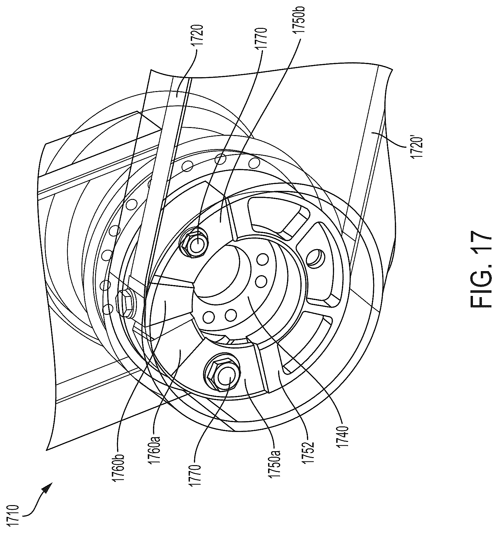Patent US12590621 Figure 19 – Belt termination and tensioning in a pulley arrangement for a robotic arm