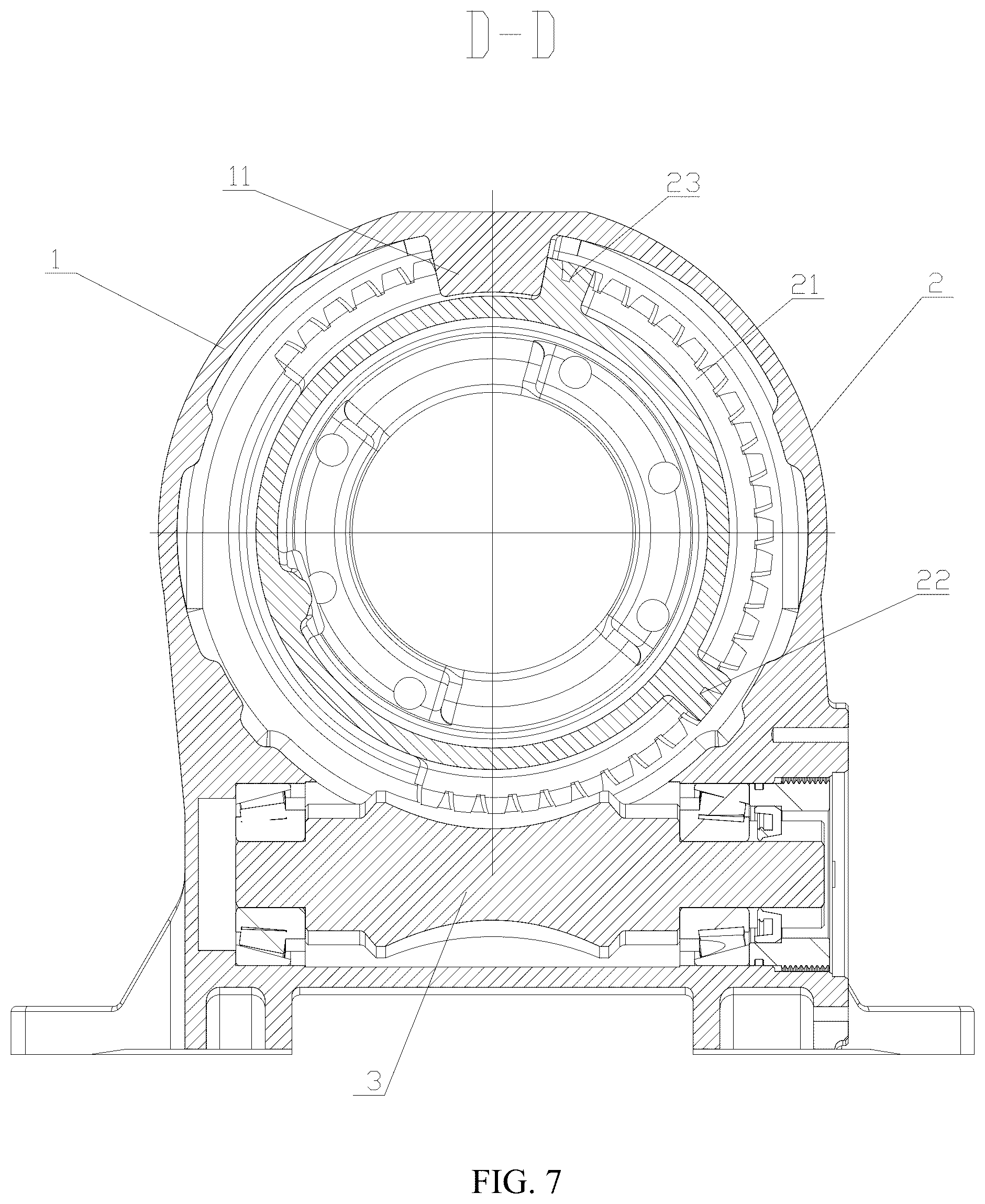 Patent US12590622 Figure 7 – Reduction gearbox for solar photovoltaic tracking