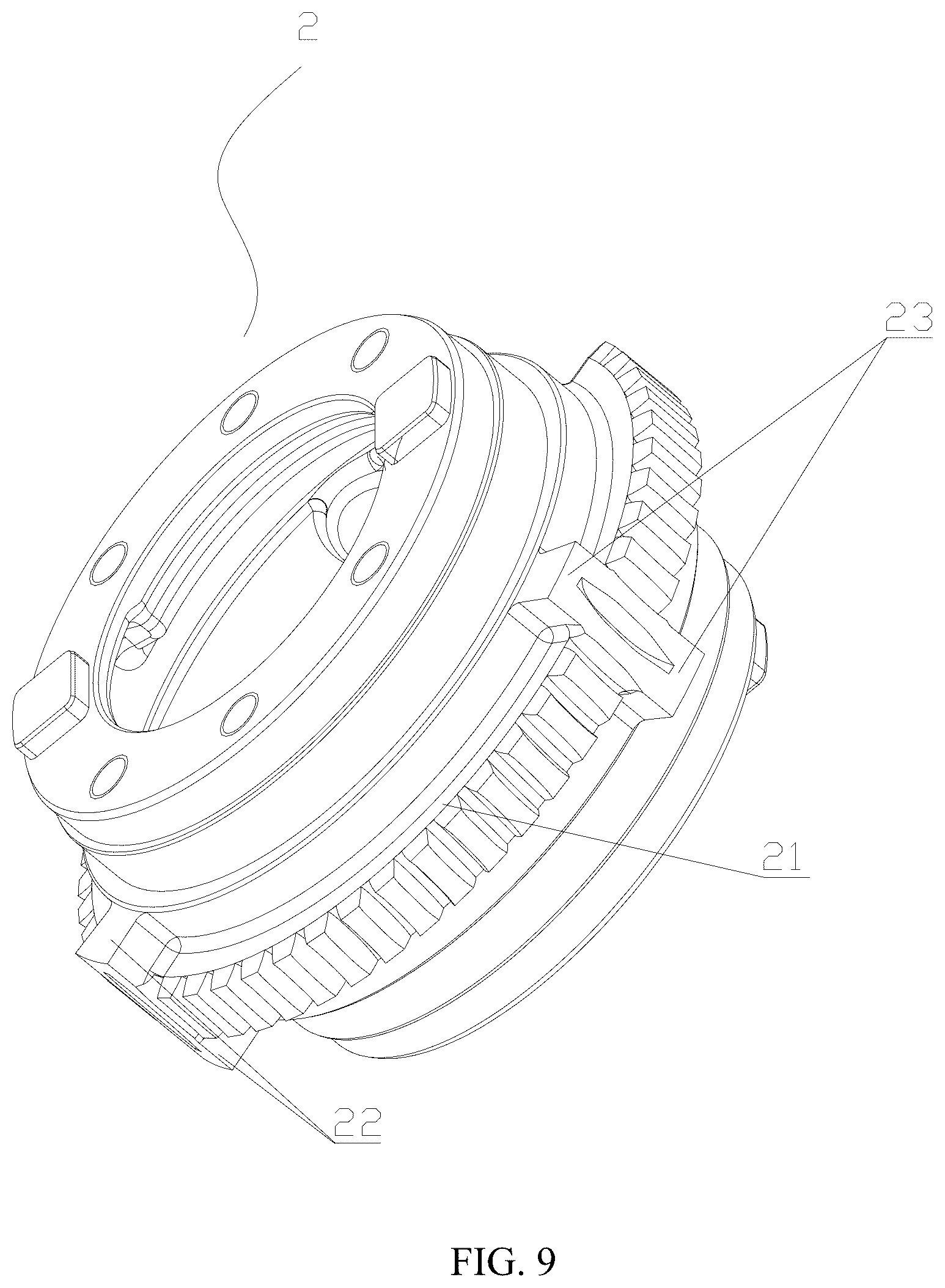Patent US12590622 Figure 9 – Reduction gearbox for solar photovoltaic tracking