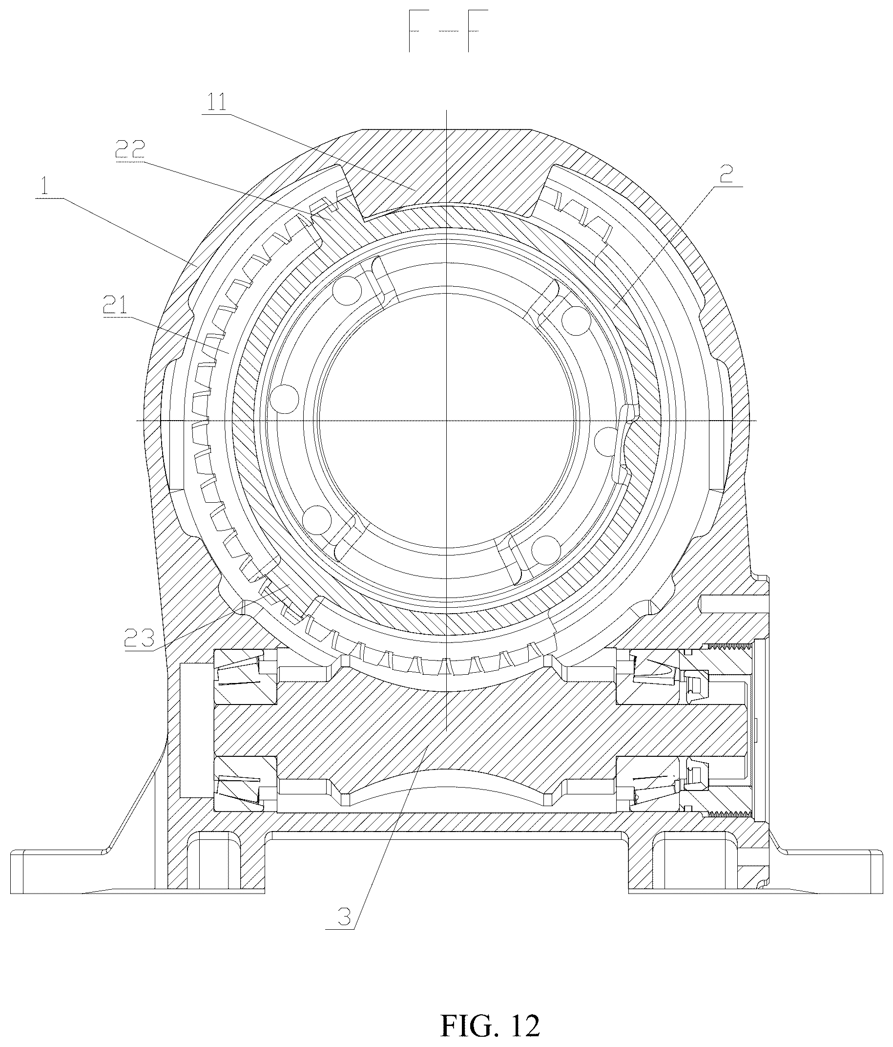 Patent US12590622 Figure 12 – Reduction gearbox for solar photovoltaic tracking