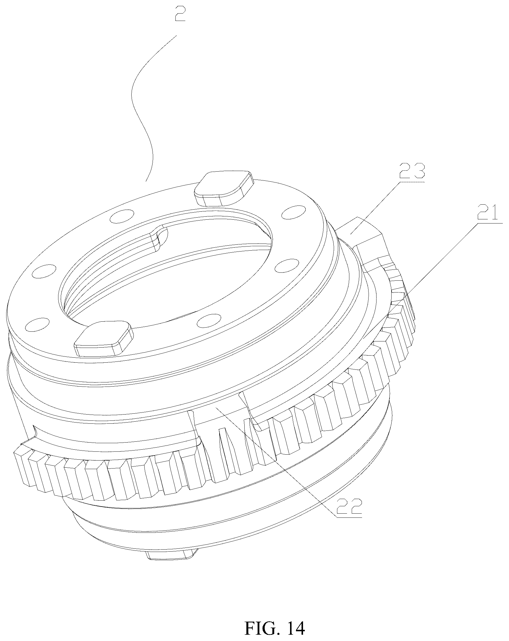 Patent US12590622 Figure 14 – Reduction gearbox for solar photovoltaic tracking
