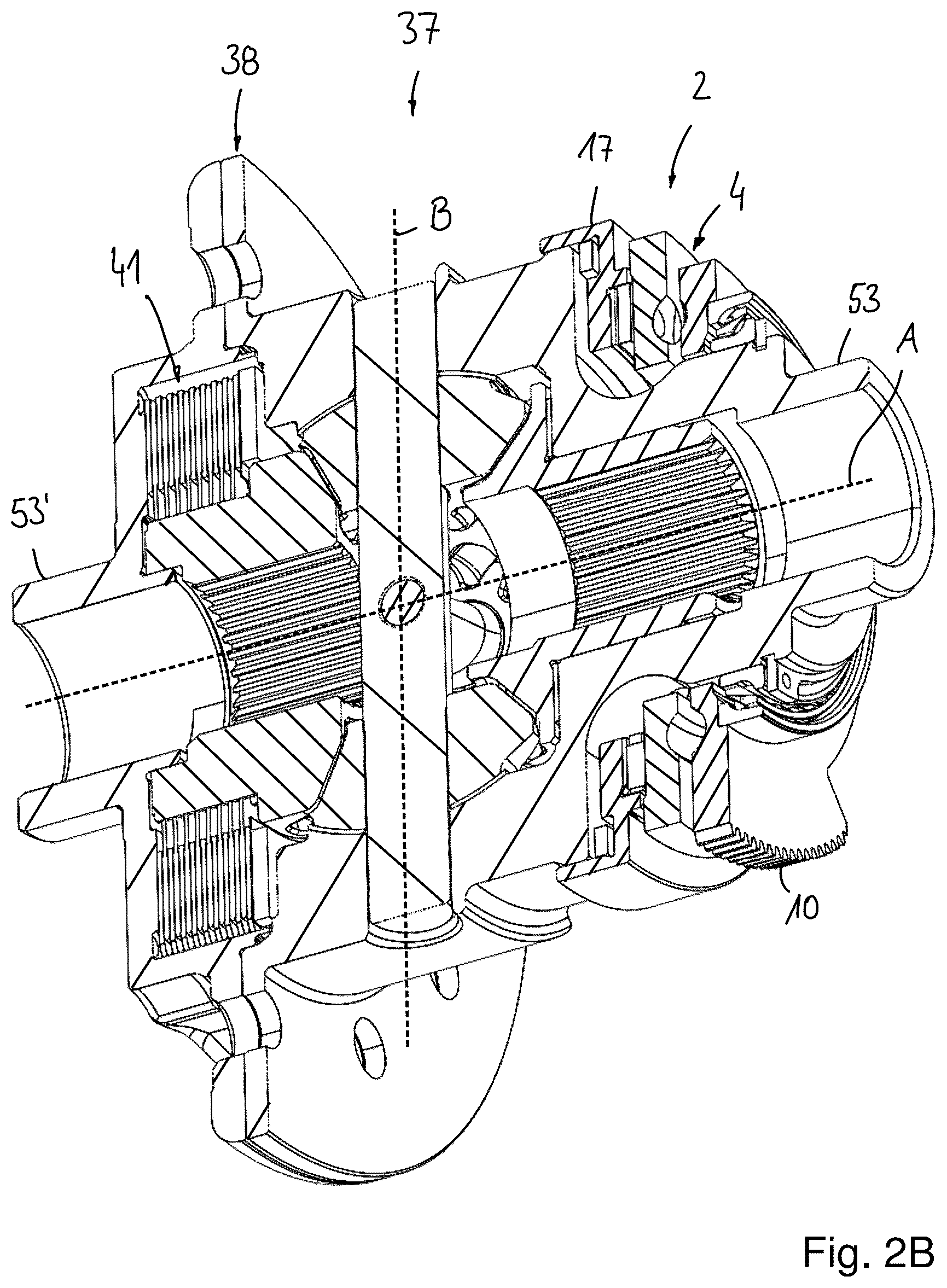 Patent US12590627 Figure 3 – Differential assembly and actuator assembly for friction disk clutch