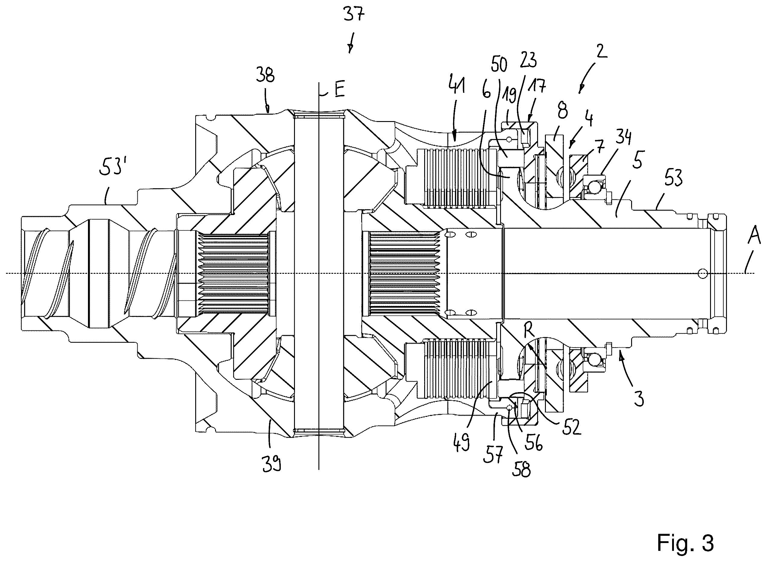 Patent US12590627 Figure 6 – Differential assembly and actuator assembly for friction disk clutch