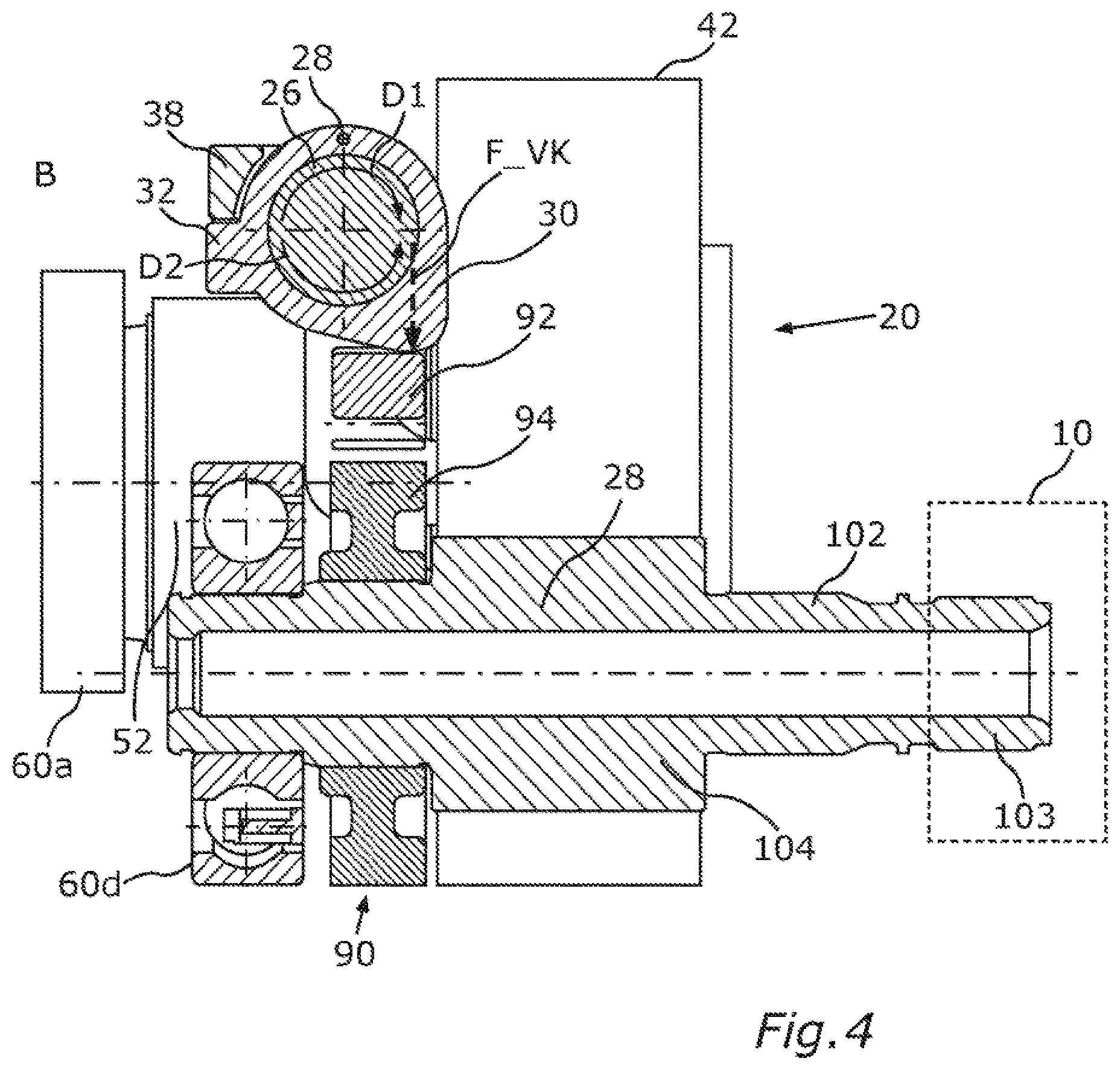 Patent US12590633 Figure 4 – Motor vehicle having a coupling mechanism and a parking lock device