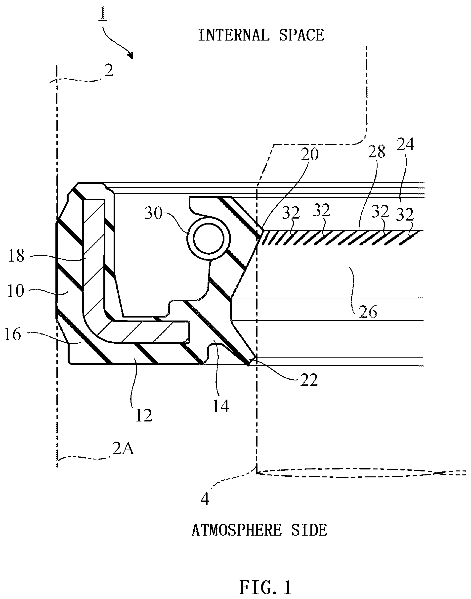 Patent US12590637 Figure 1 – Sealing device
