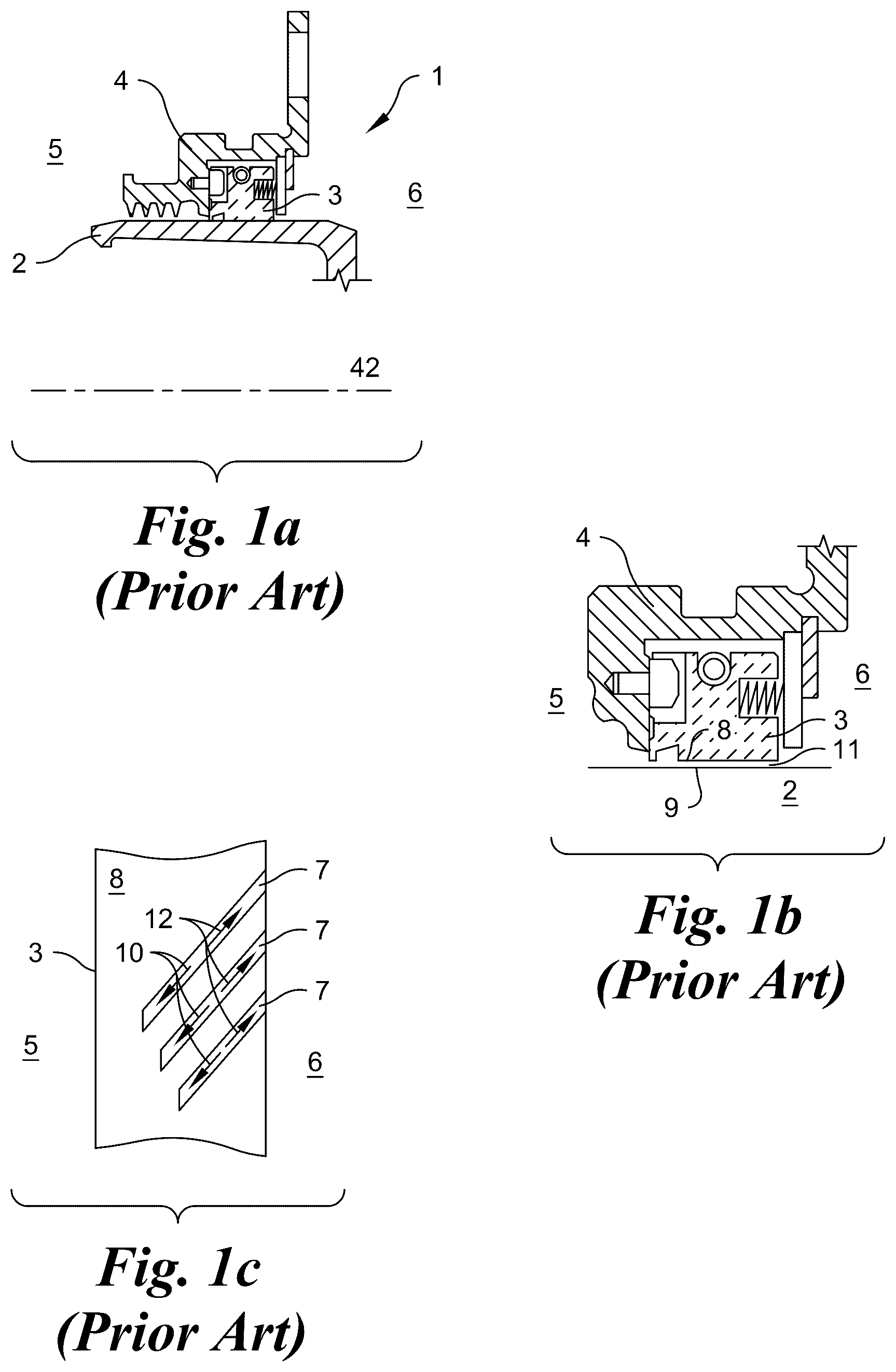 Patent US12590638 Figure 1 – Circumferential sealing assembly with duct-fed hydrodynamic grooves