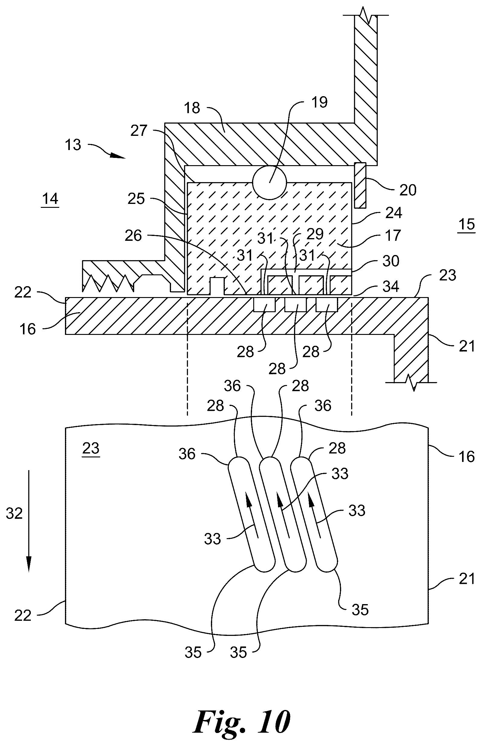 Patent US12590638 Figure 9 – Circumferential sealing assembly with duct-fed hydrodynamic grooves