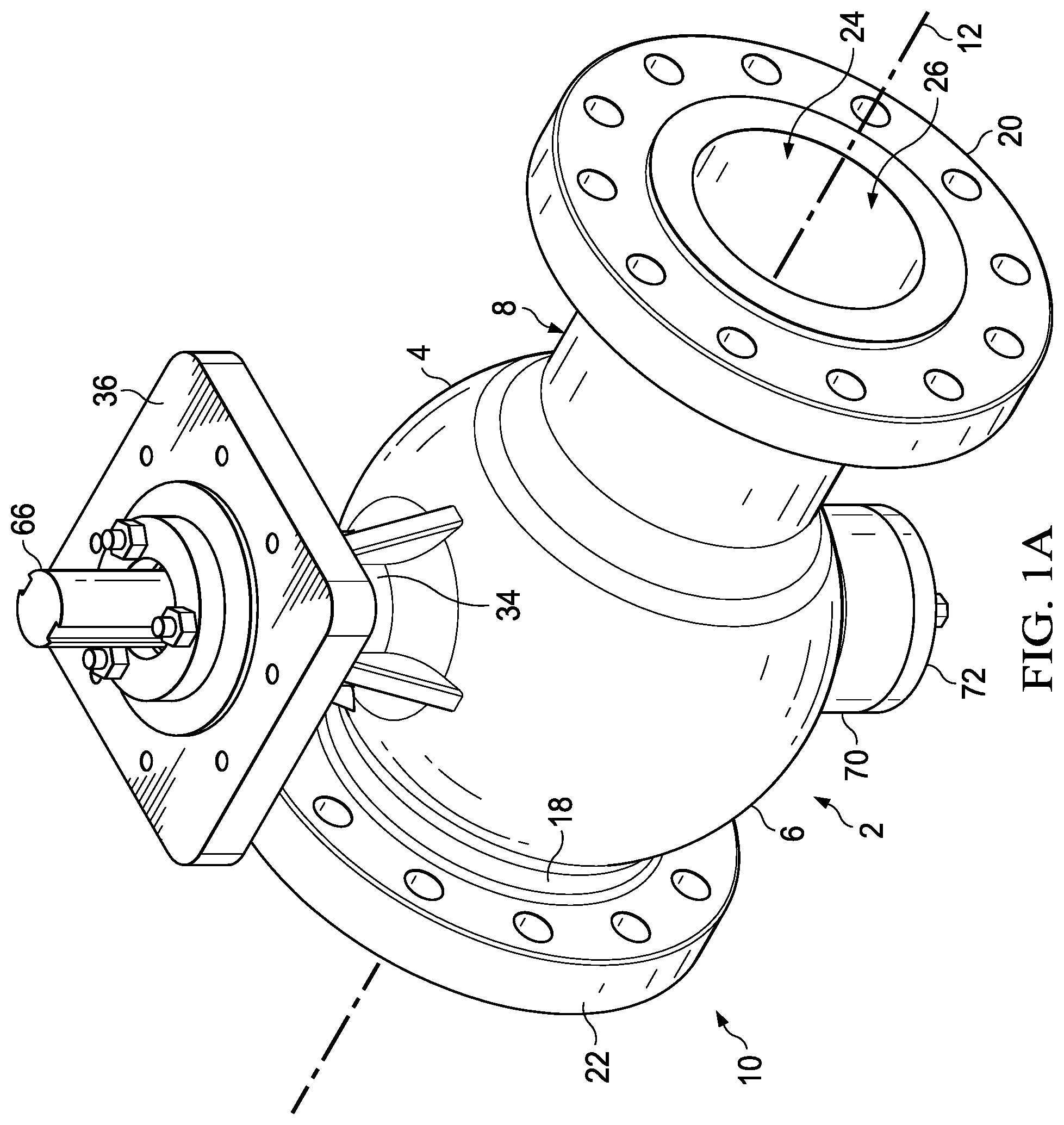 Patent US12590639 — Valve with unobstructed flow path having increased flow coefficient — Figure 1