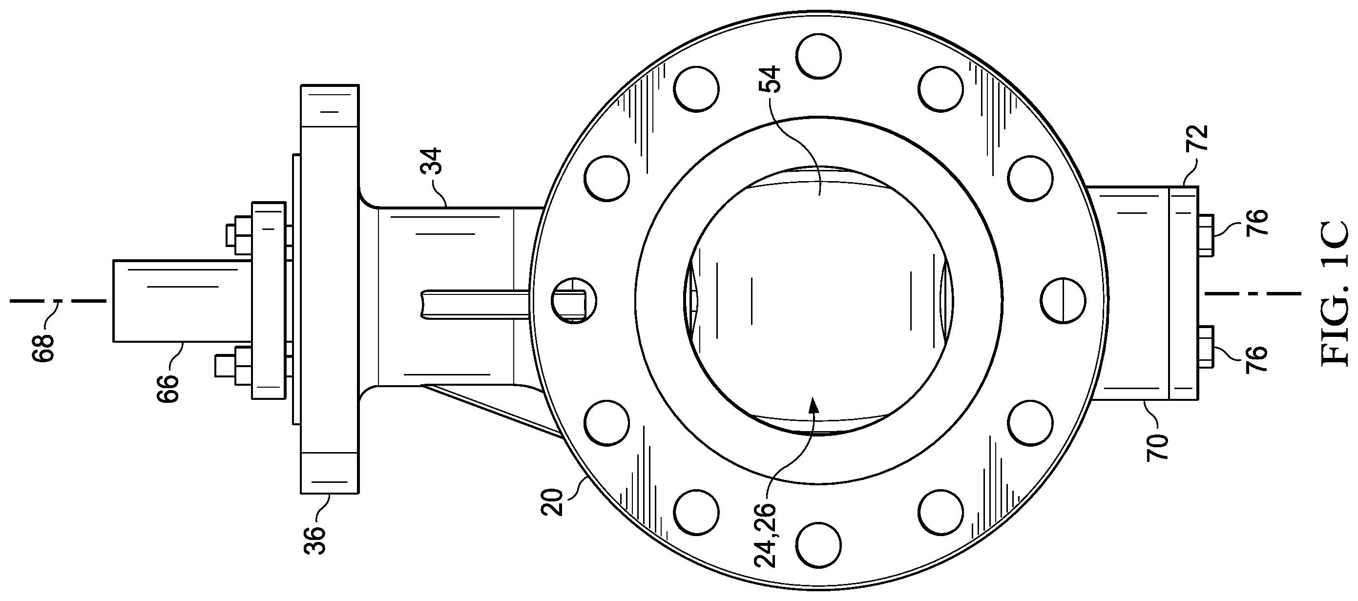 Patent US12590639 Figure 3 – Valve with unobstructed flow path having increased flow coefficient