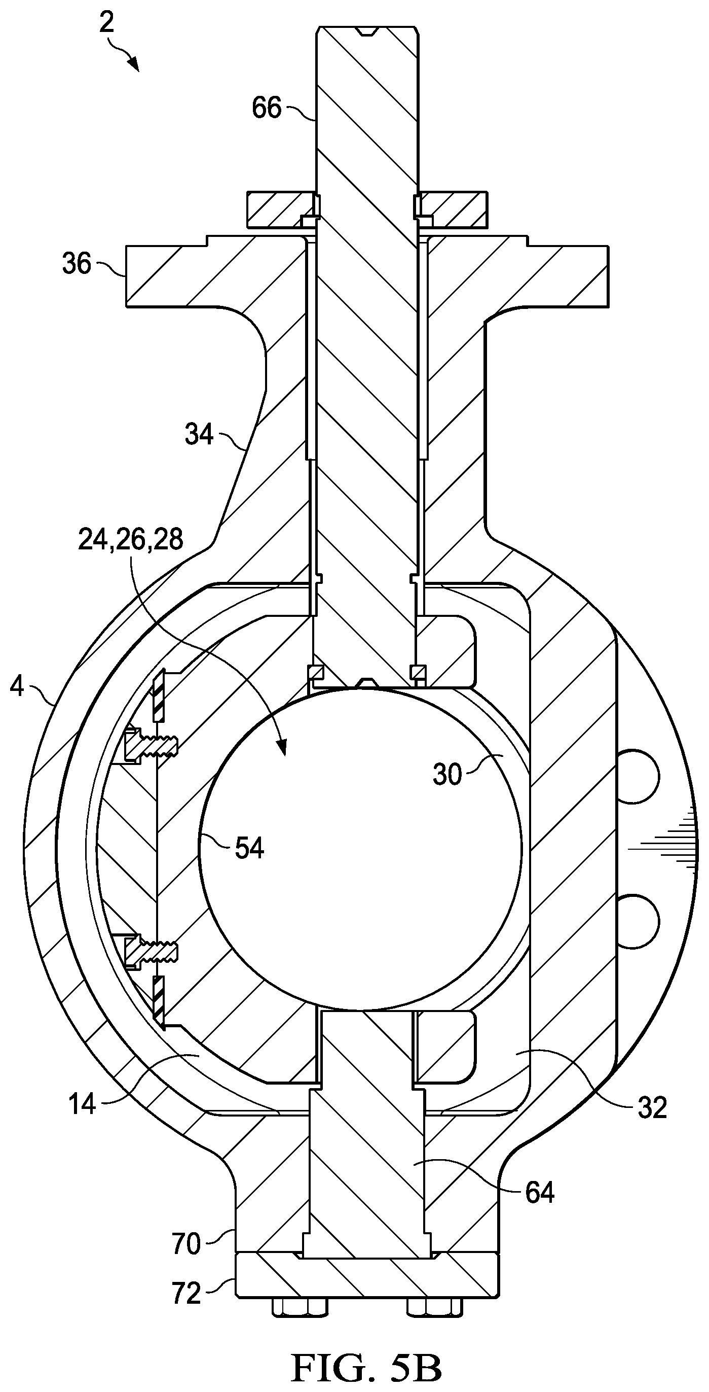 Patent US12590639 Figure 16 – Valve with unobstructed flow path having increased flow coefficient