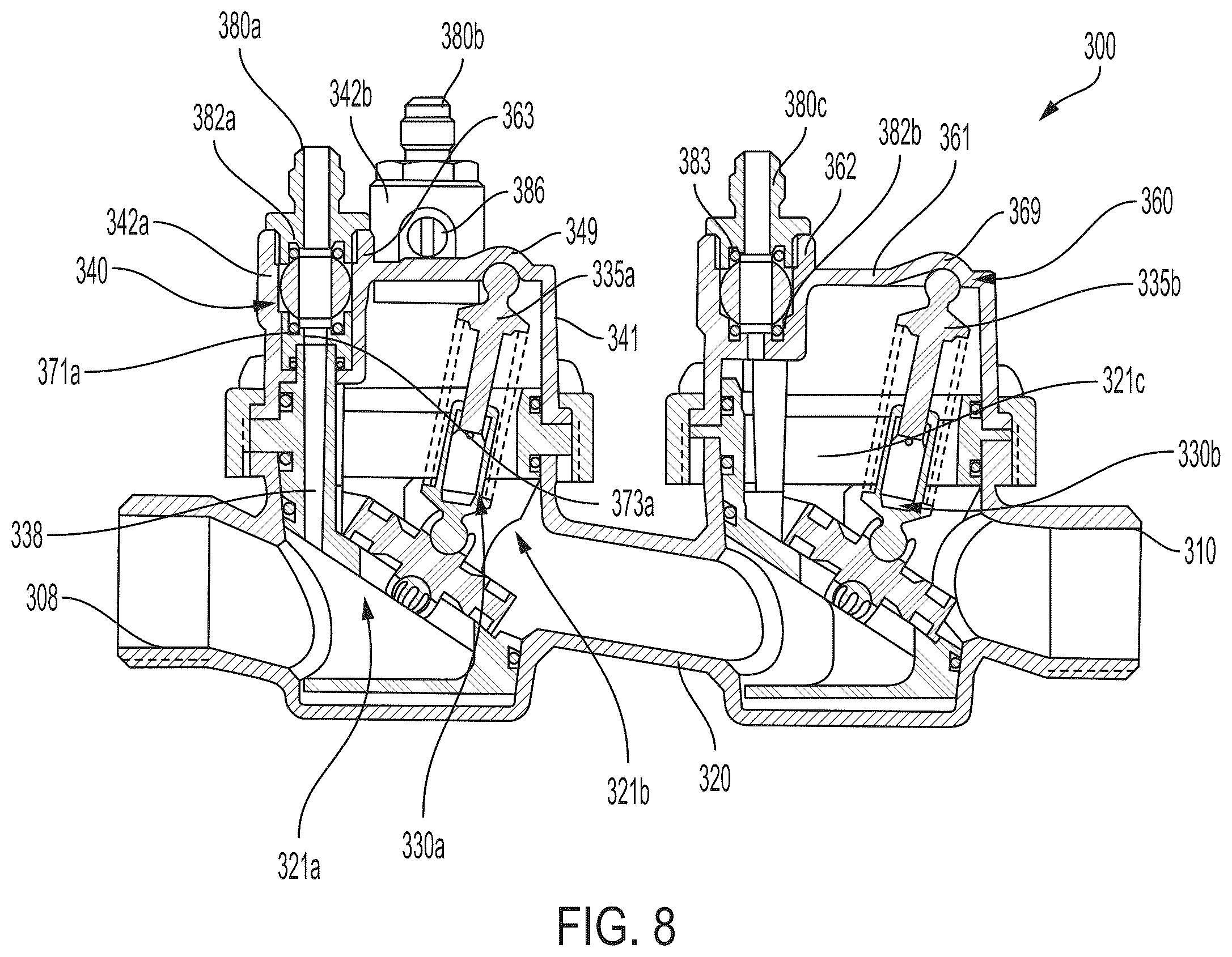 Patent US12590641 Figure 8 – Check cover assemblies for backflow prevention assemblies with integrated test cock protection shroud