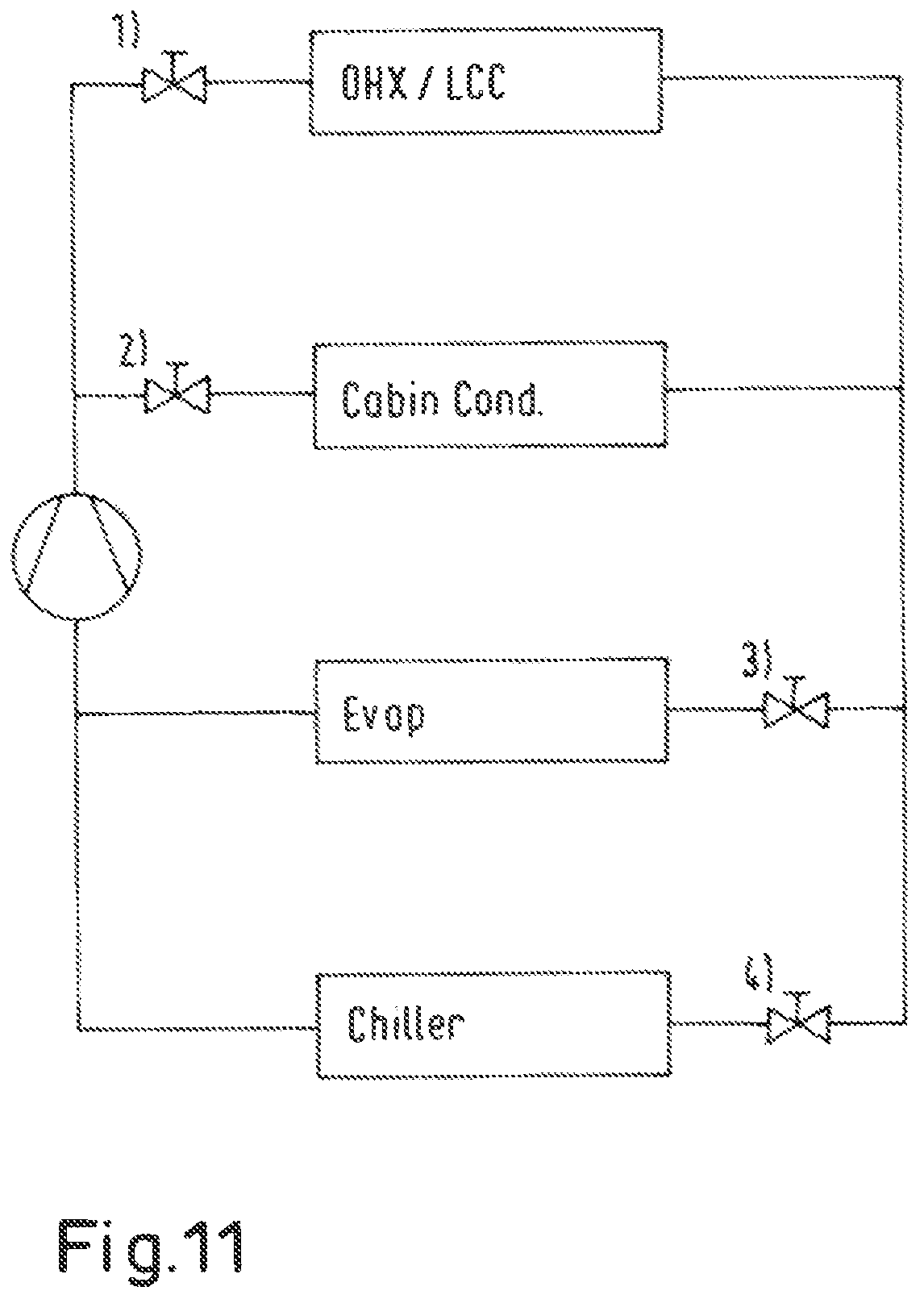 Patent US12590646 Figure 11 – Active balancing valve for a refrigeration and/or air-conditioning application