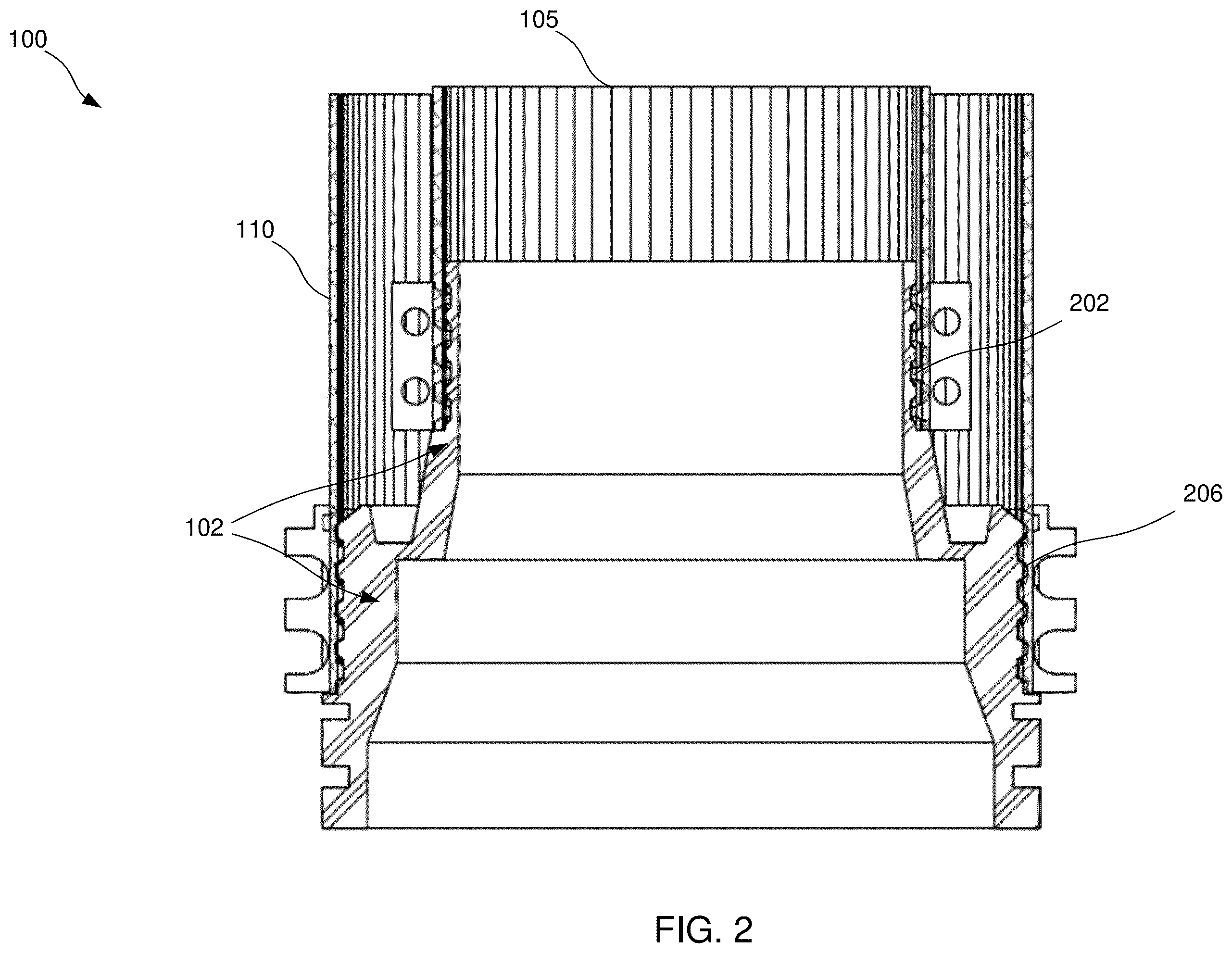 Patent US12590654 Figure 2 – Nestled hose