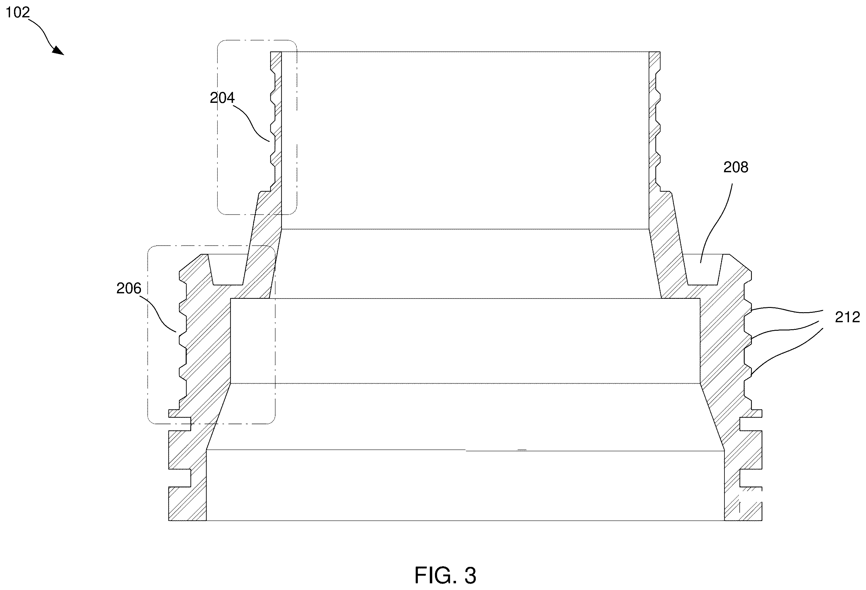 Patent US12590654 Figure 3 – Nestled hose