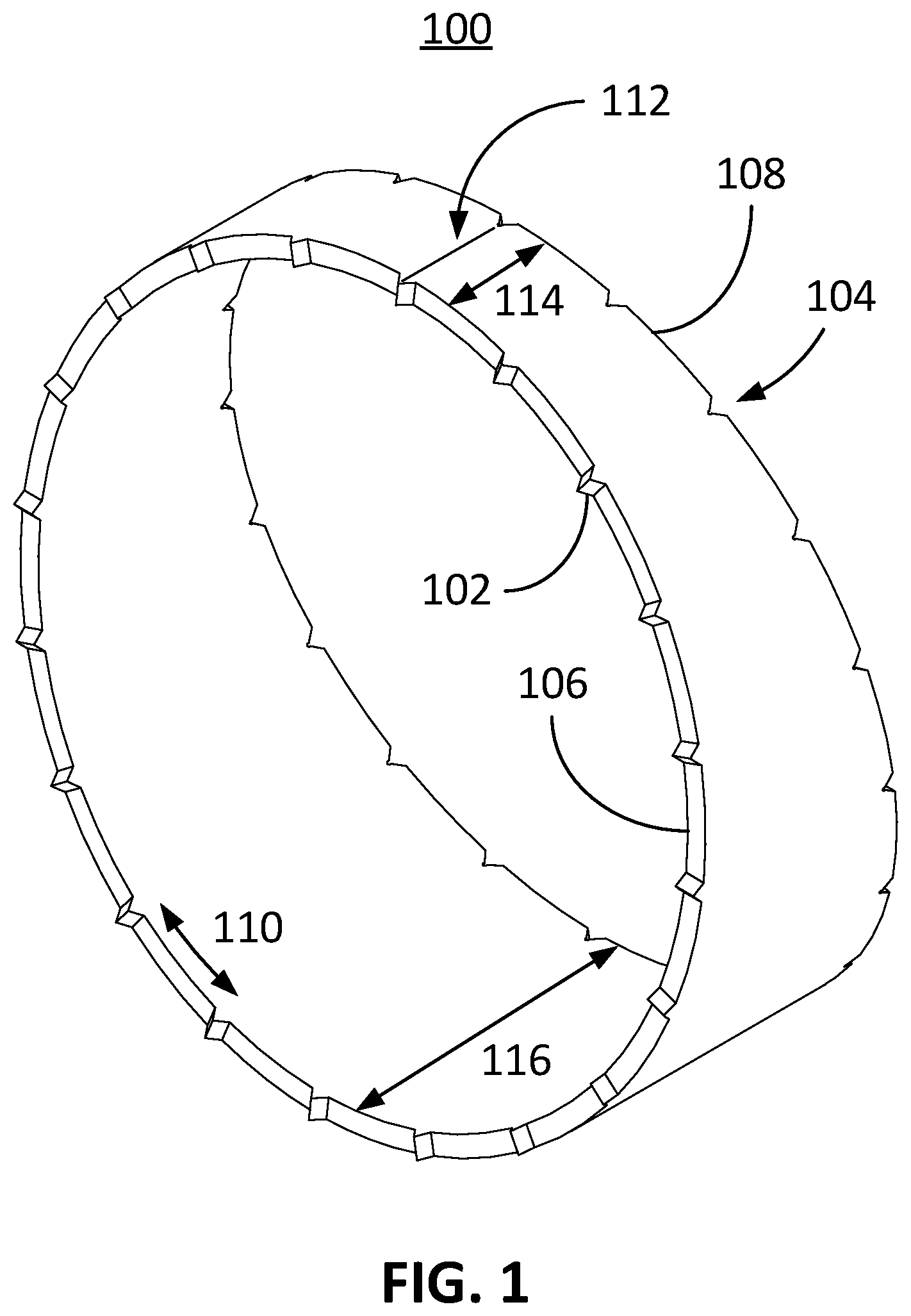 Patent US12590655 Figure 1 – Interlocking sectional tubing