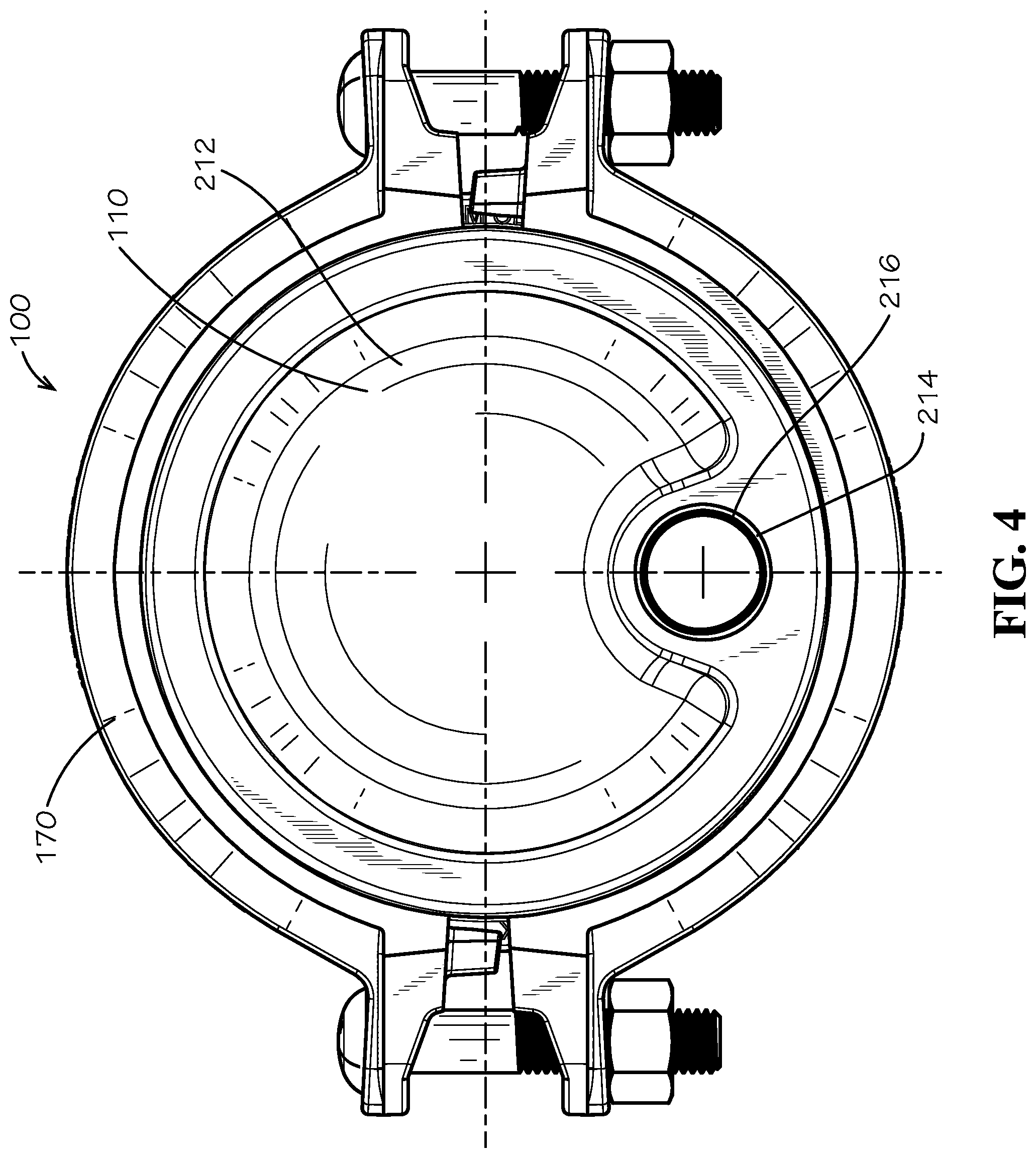 Patent US12590657 Figure 4 – Pre-assembled coupling assembly with cap