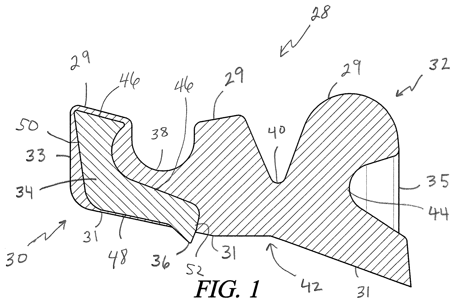 Patent US12590660 — Reduced assembly force restraining gasket — Figure 1