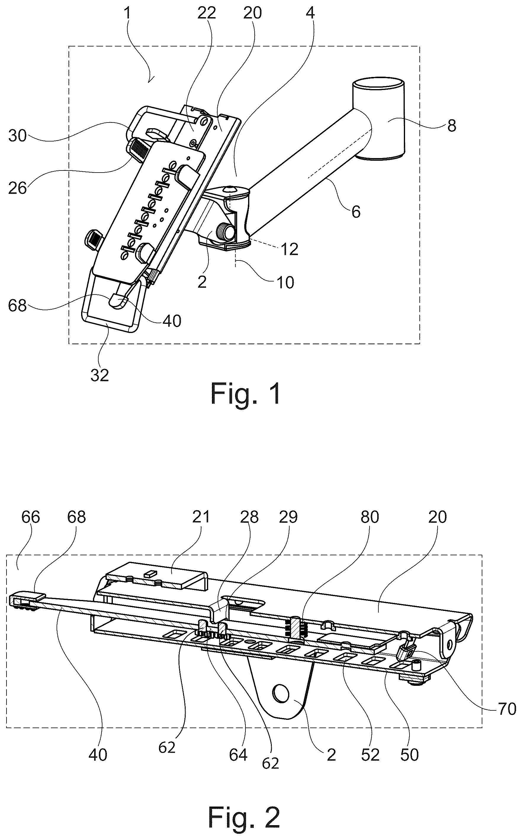 Patent US12590667 Figure 1 – Height adjustable holder for a multiplate