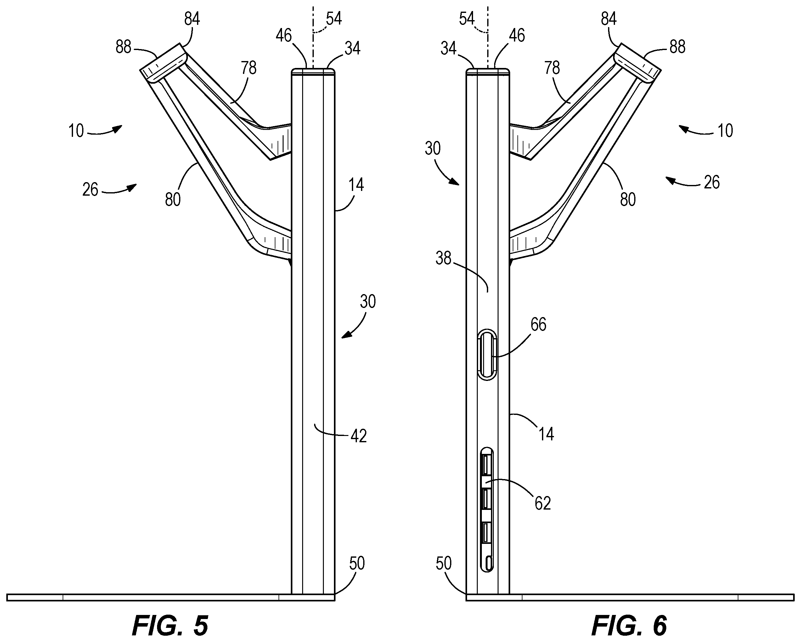 Patent US12590668 Figure 5 – Adjustable support