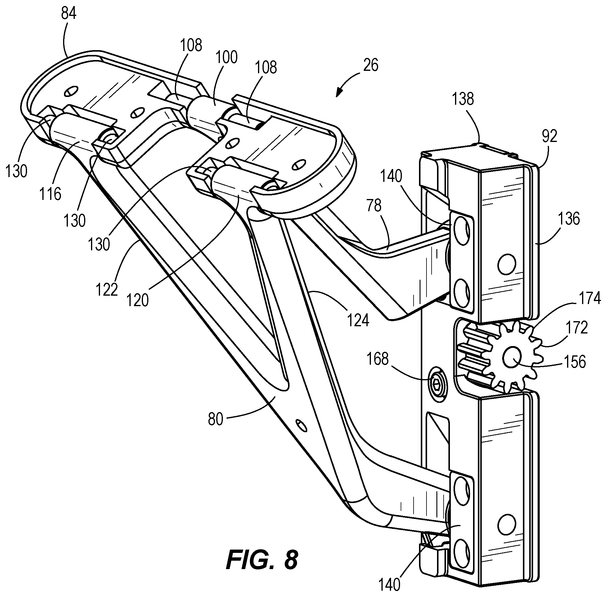 Patent US12590668 Figure 7 – Adjustable support