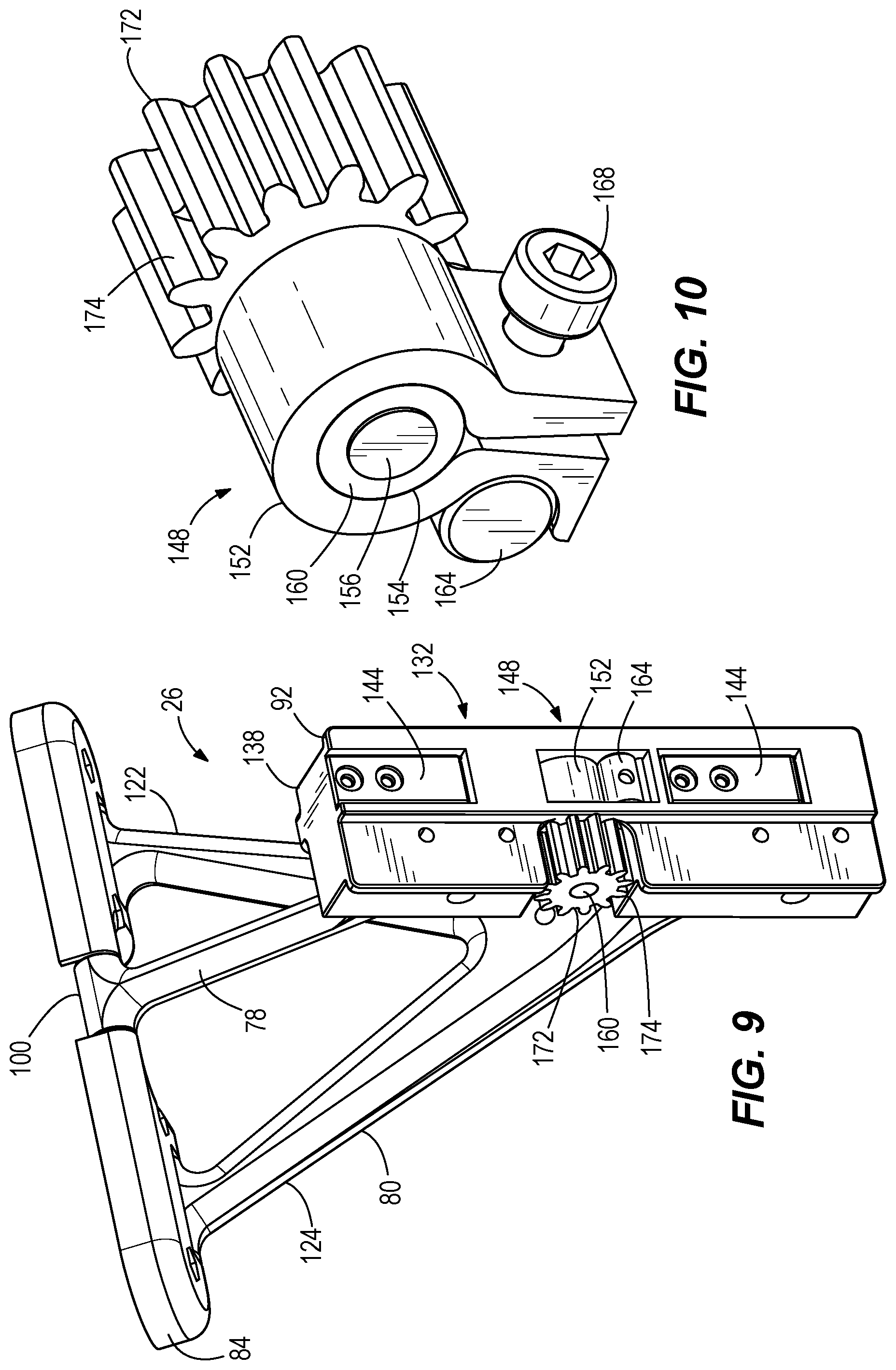 Patent US12590668 Figure 8 – Adjustable support