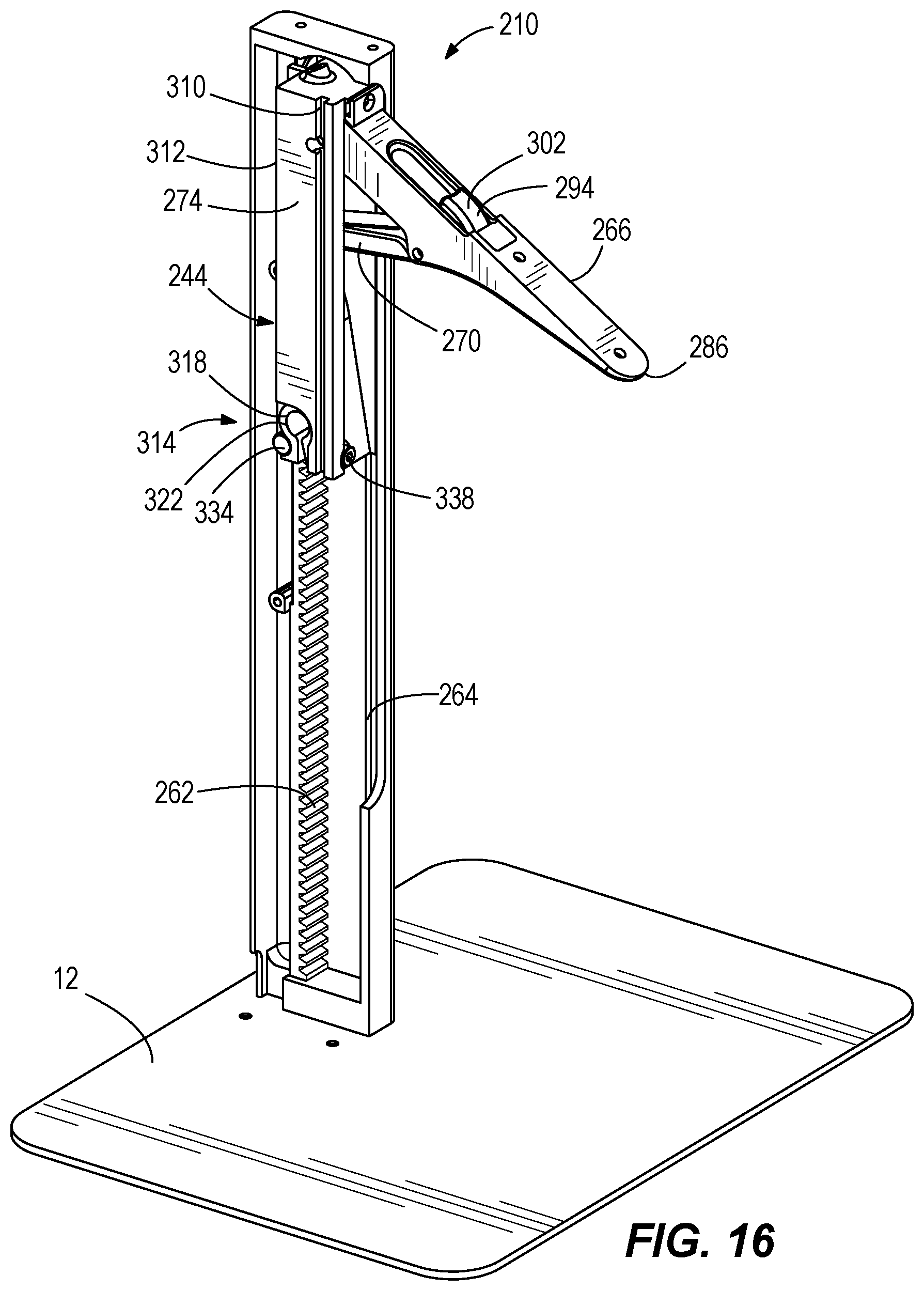 Patent US12590668 Figure 14 – Adjustable support