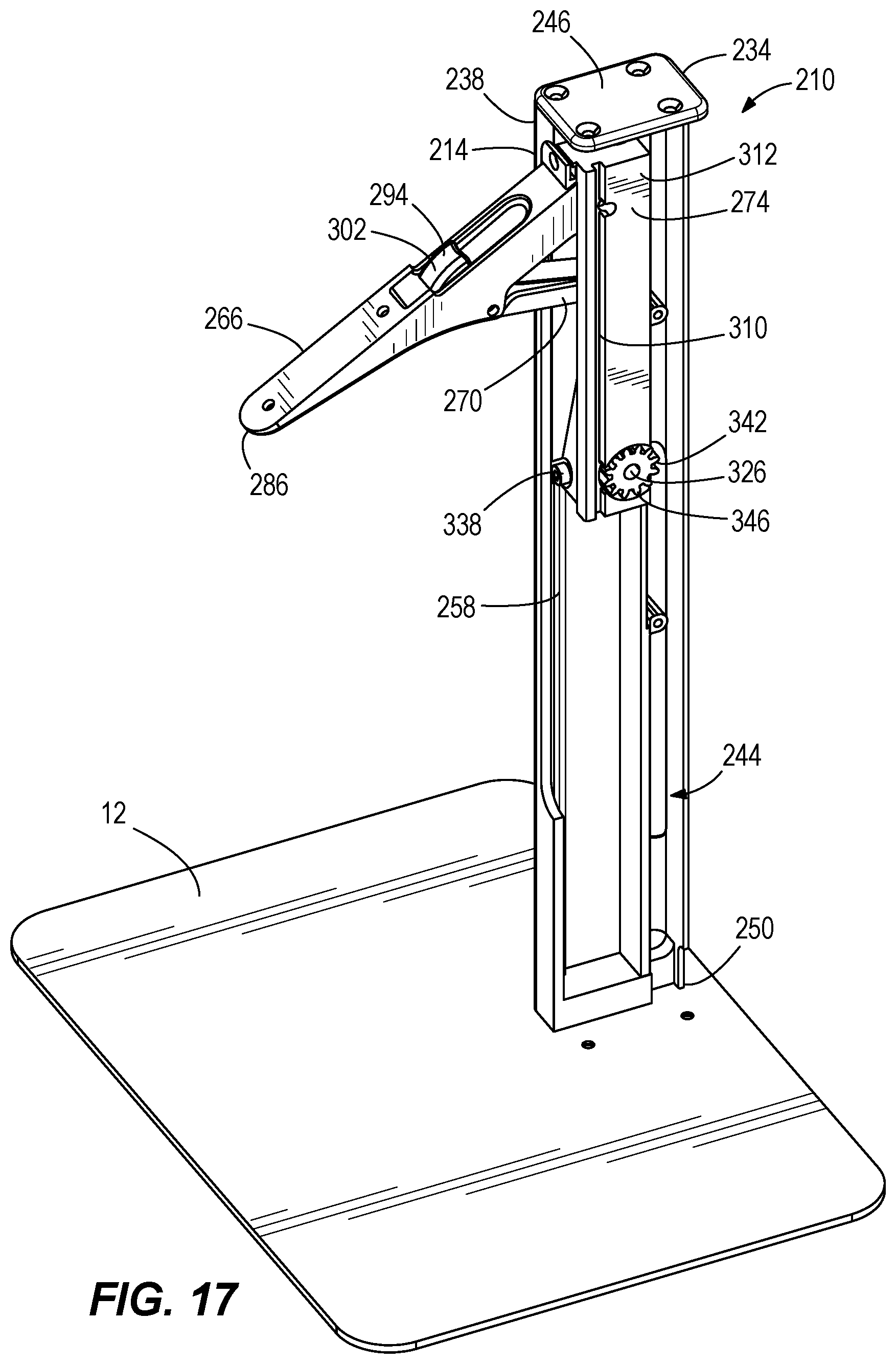 Patent US12590668 Figure 15 – Adjustable support