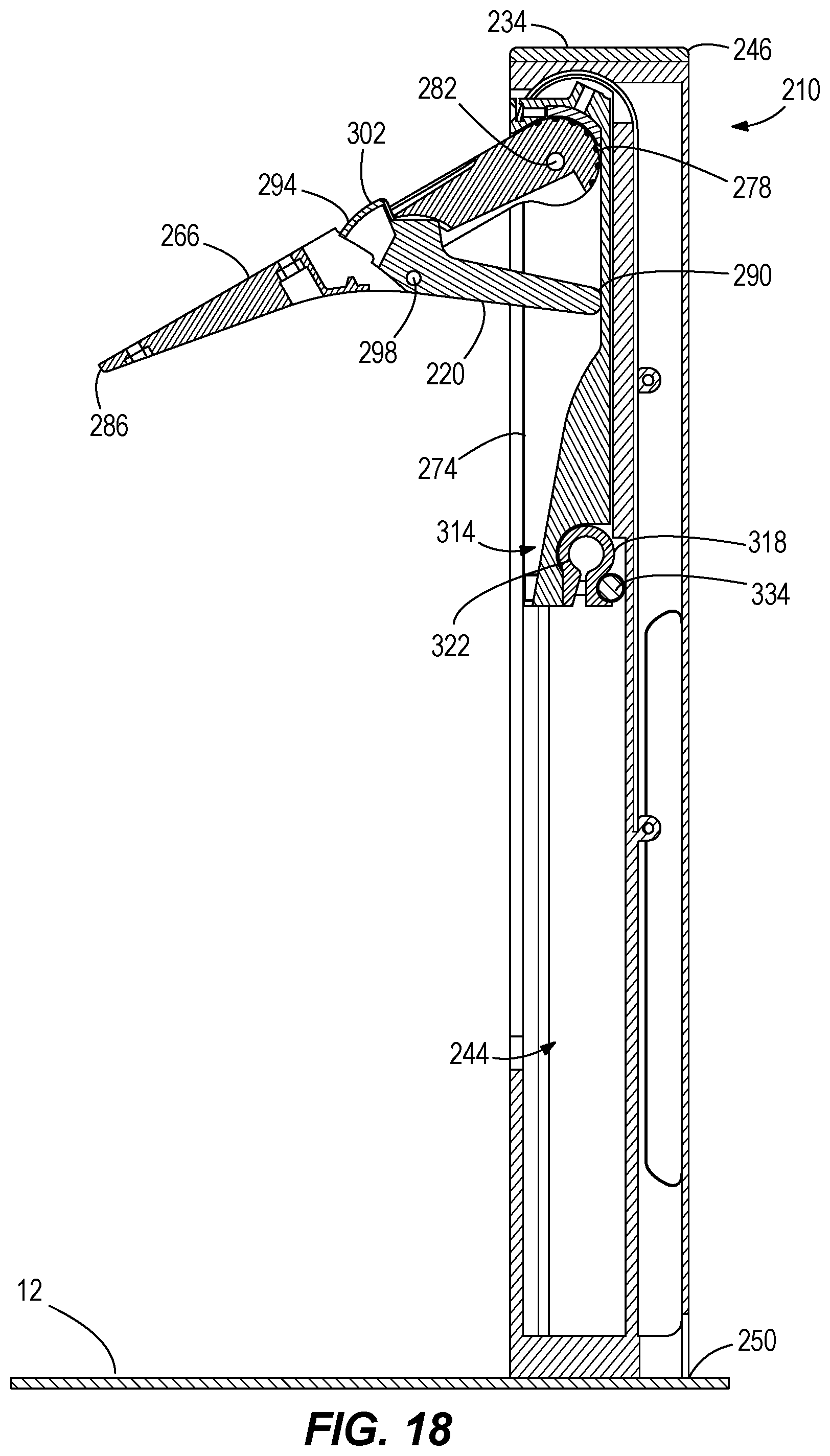 Patent US12590668 Figure 16 – Adjustable support