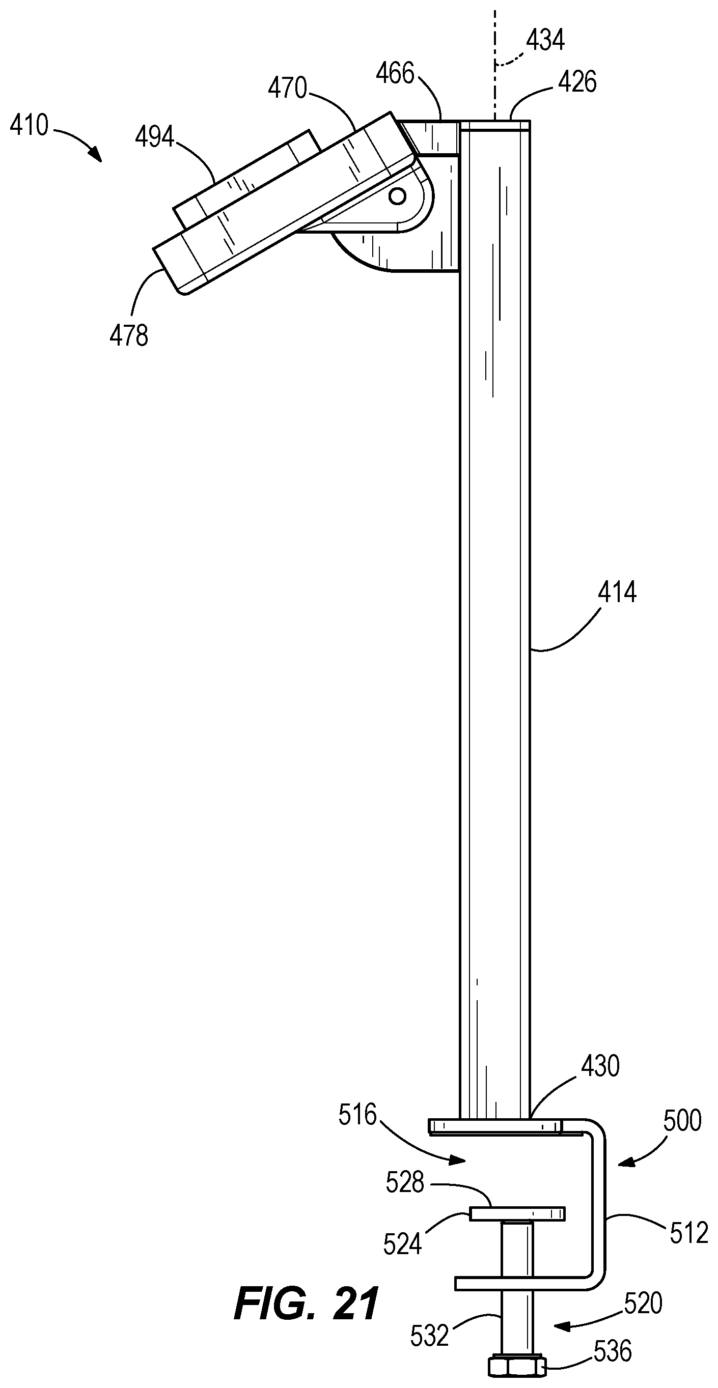 Patent US12590668 Figure 19 – Adjustable support