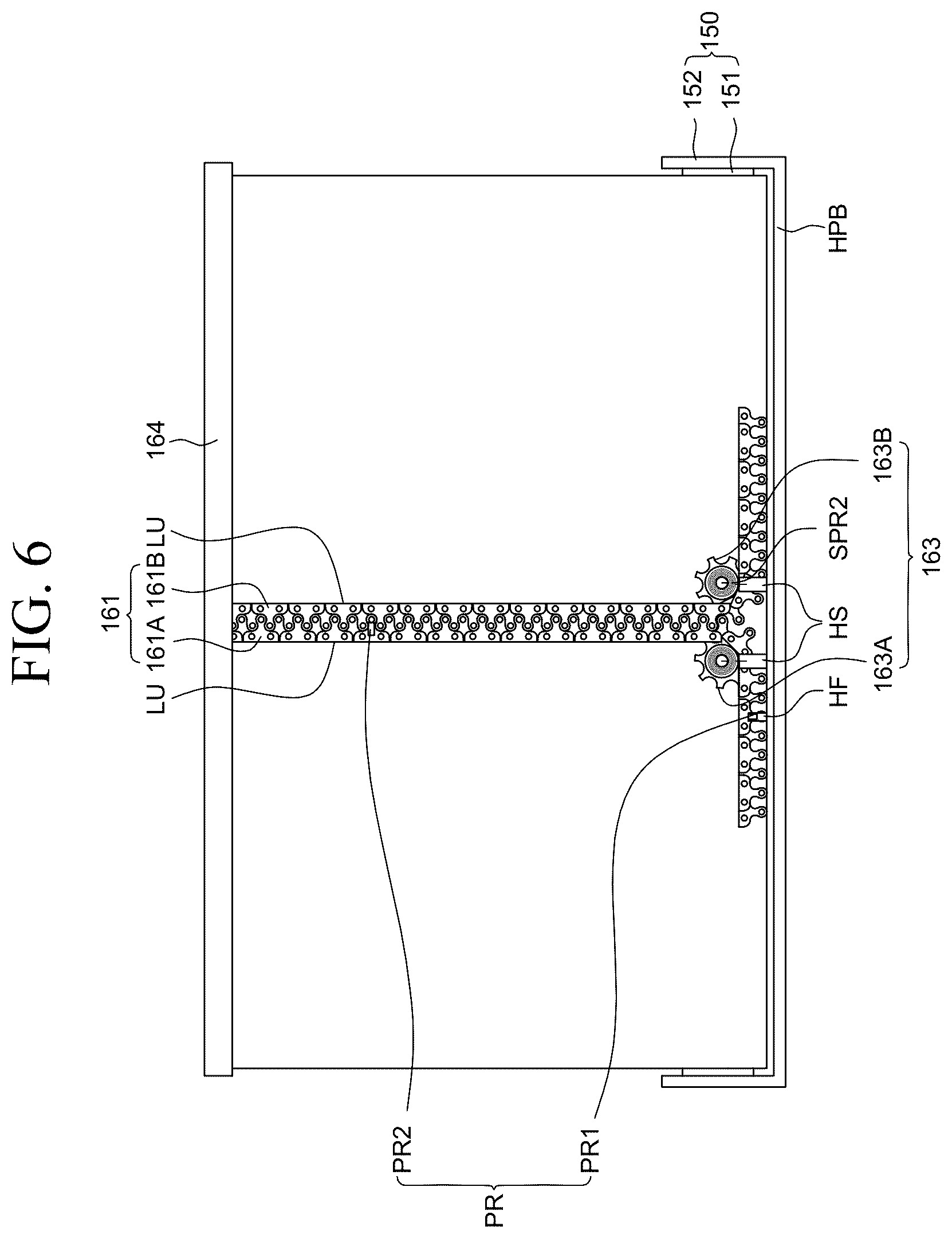 Patent US12590669 Figure 8 – Display device including chain units and driving sprockets