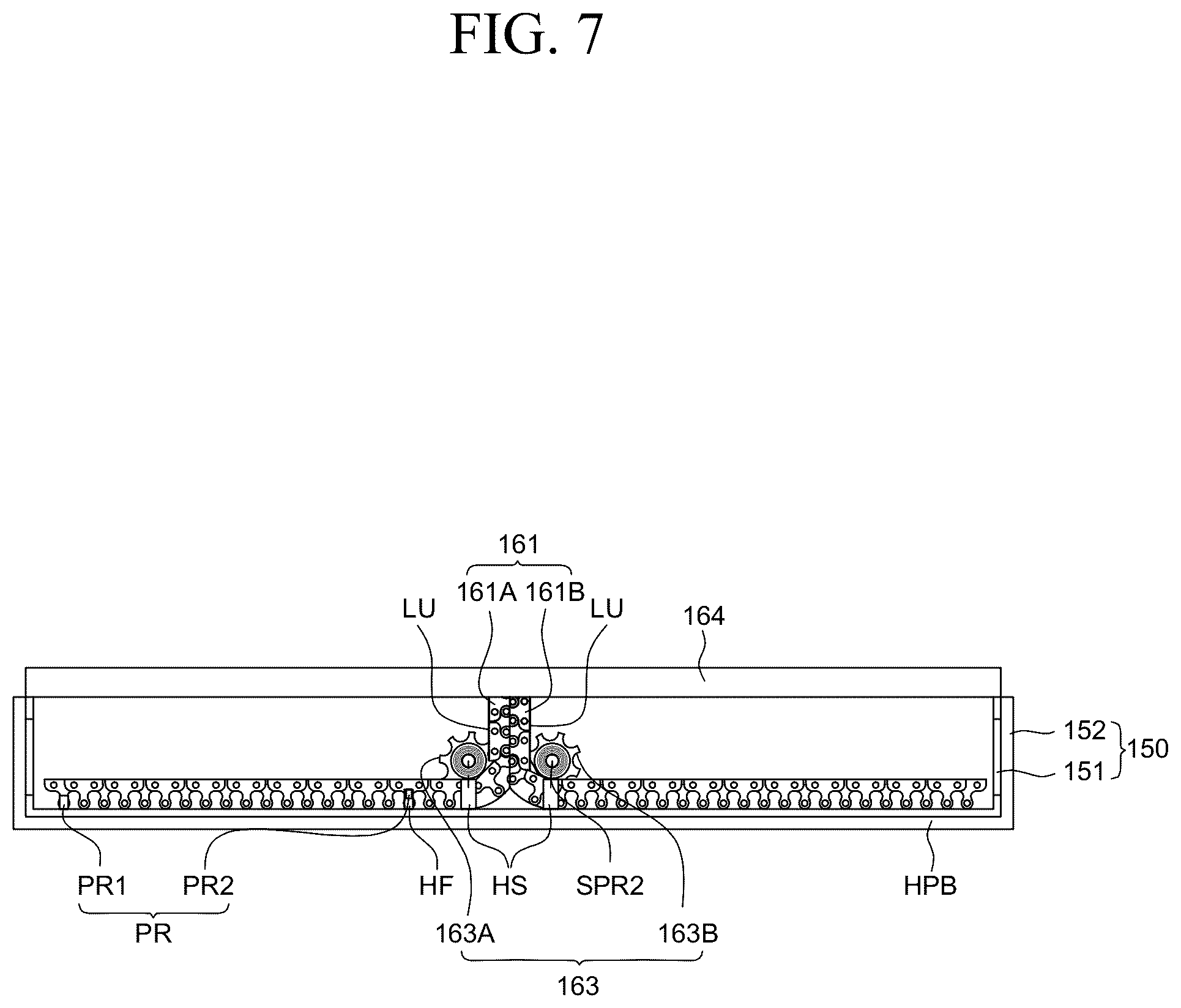 Patent US12590669 Figure 9 – Display device including chain units and driving sprockets