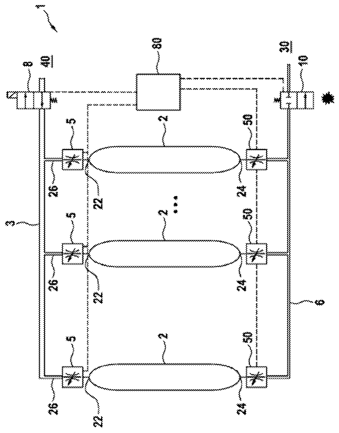 Patent US12590677 — Method for actuating a tank device, and tank device for storing a gaseous medium — Figure 1