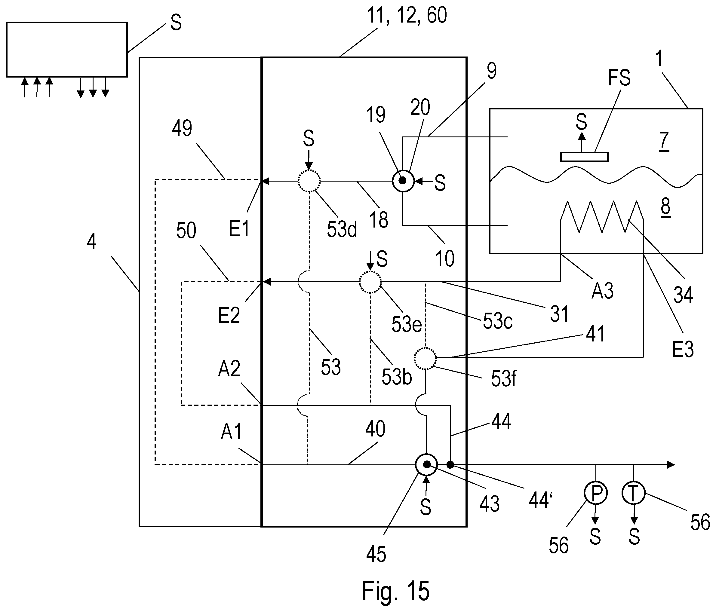 Patent US12590678 Figure 10 – System comprising a cryogenic container and a single-piece economizer