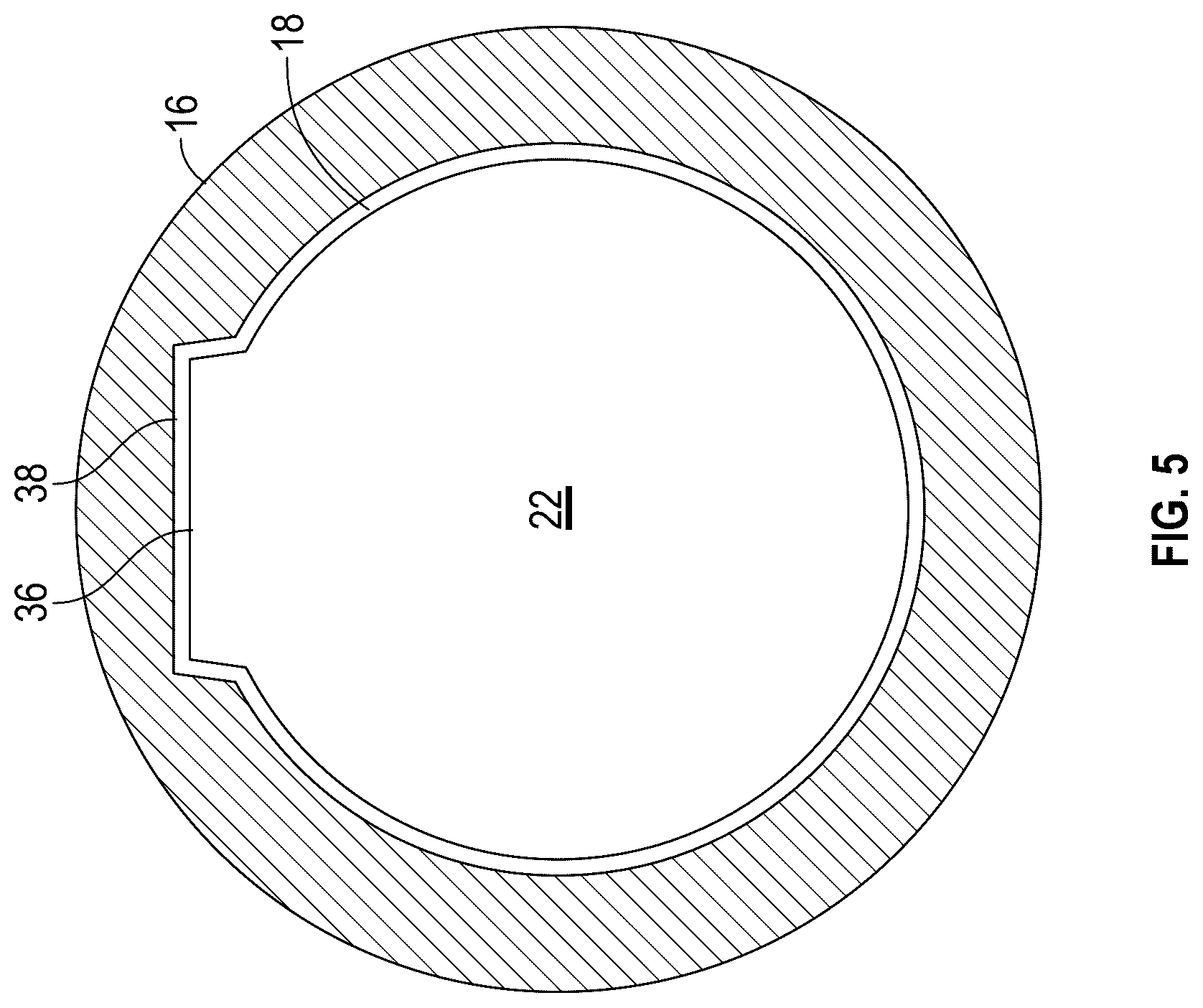 Patent US12590681 Figure 5 – Flashlight with rechargeable battery assembly