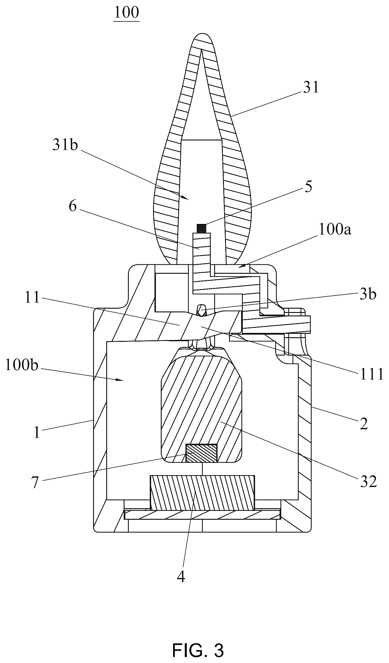 Patent US12590683 Figure 3 – Simulated flame lamp