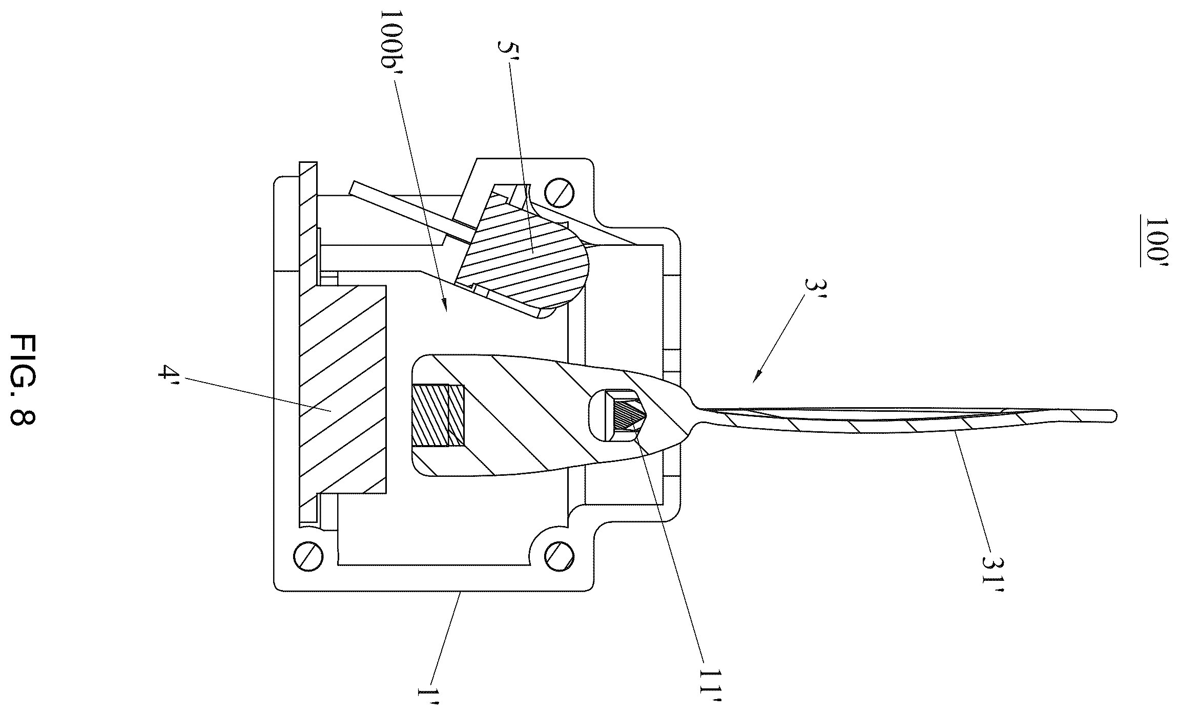 Patent US12590683 Figure 8 – Simulated flame lamp