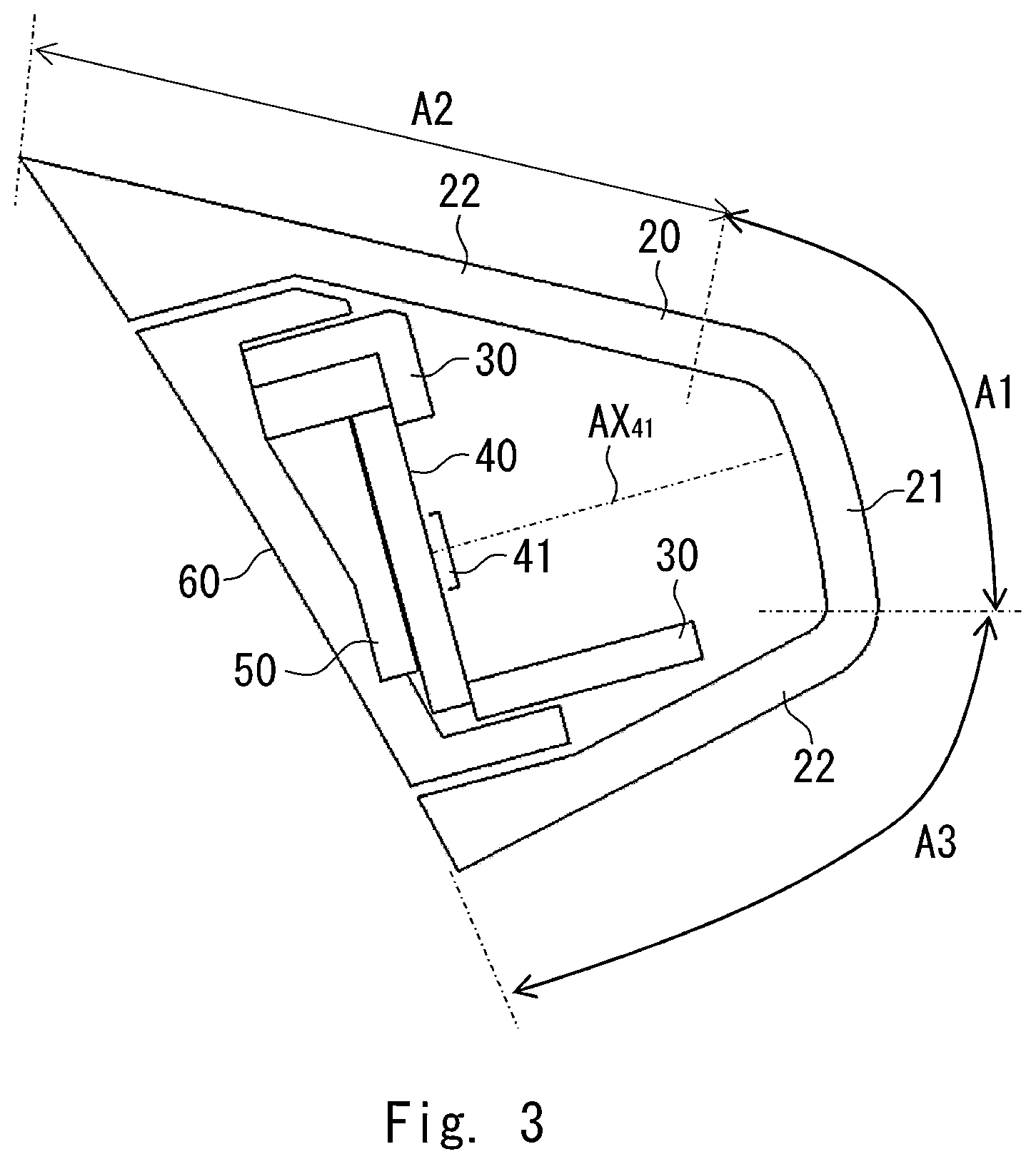 Patent US12590688 Figure 3 – Vehicle lamp