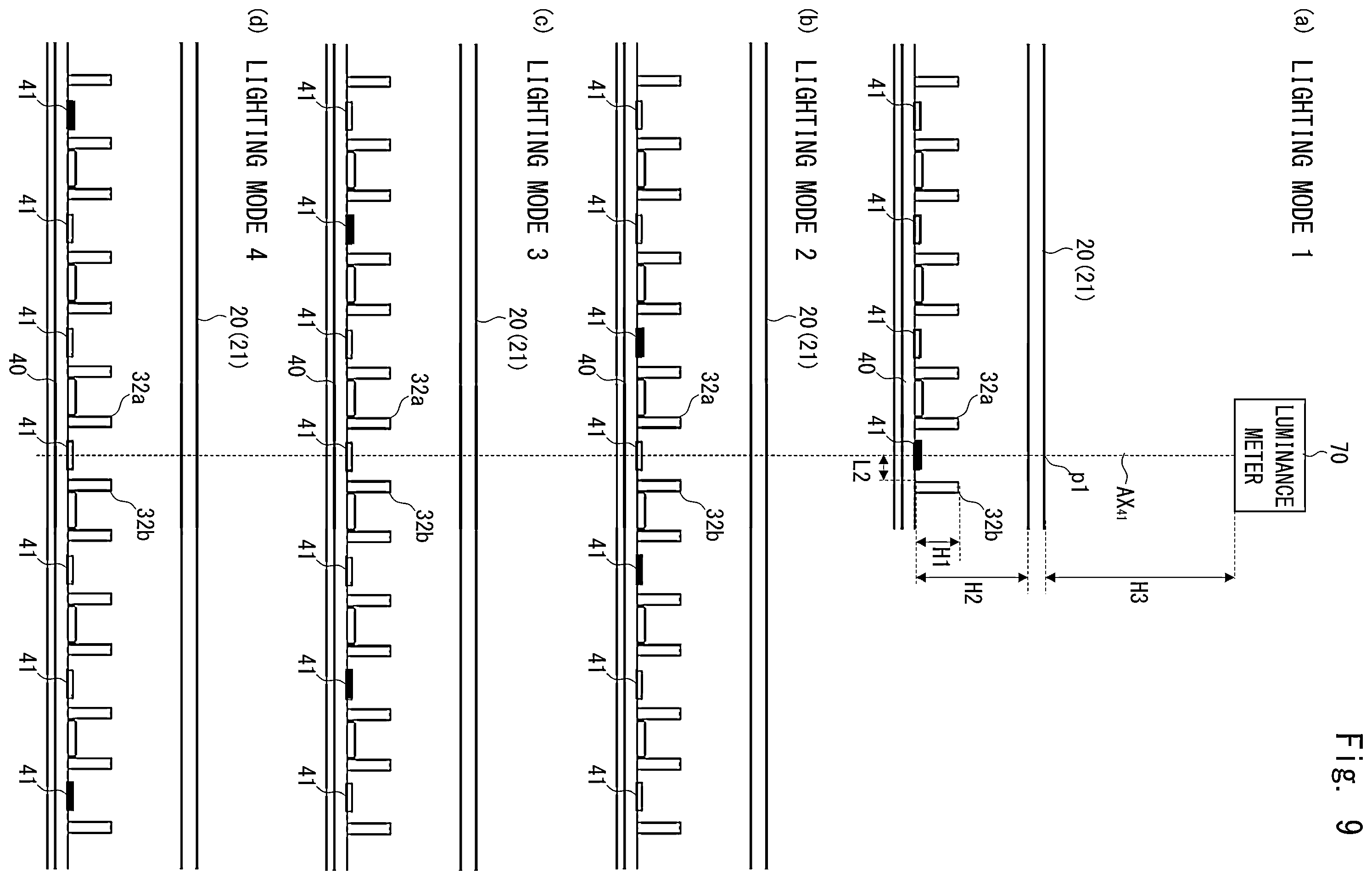 Patent US12590688 Figure 9 – Vehicle lamp