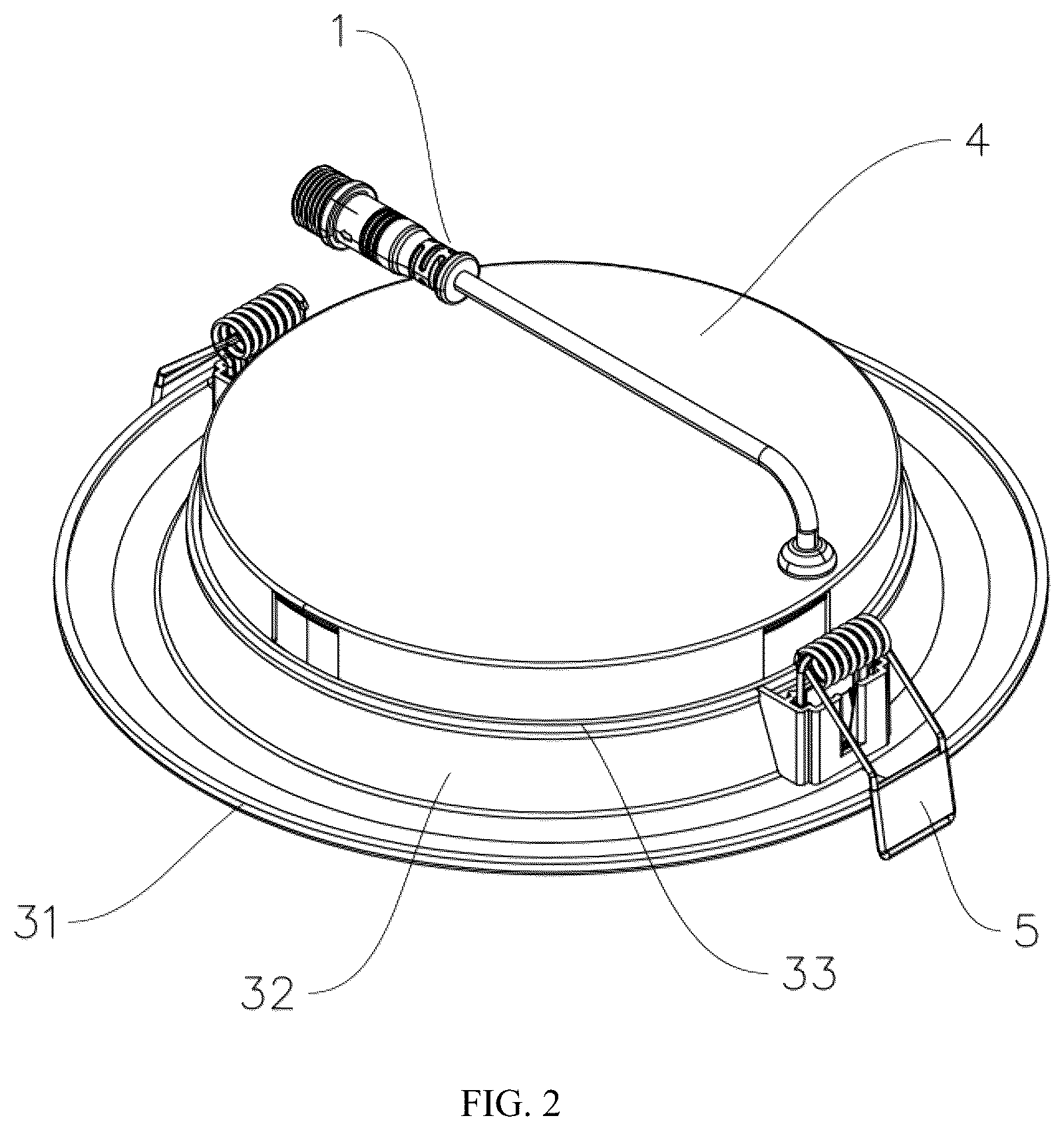 Patent US12590689 Figure 2 – Glare-adjustable lighting tool