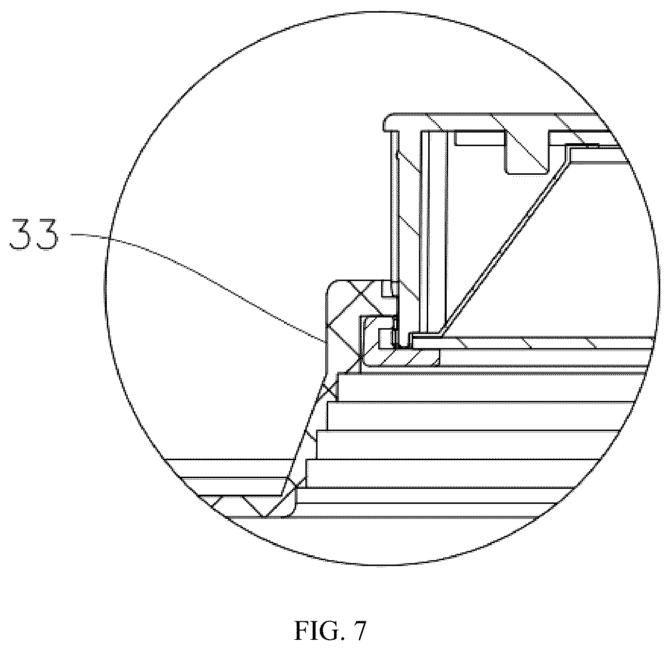 Patent US12590689 Figure 7 – Glare-adjustable lighting tool