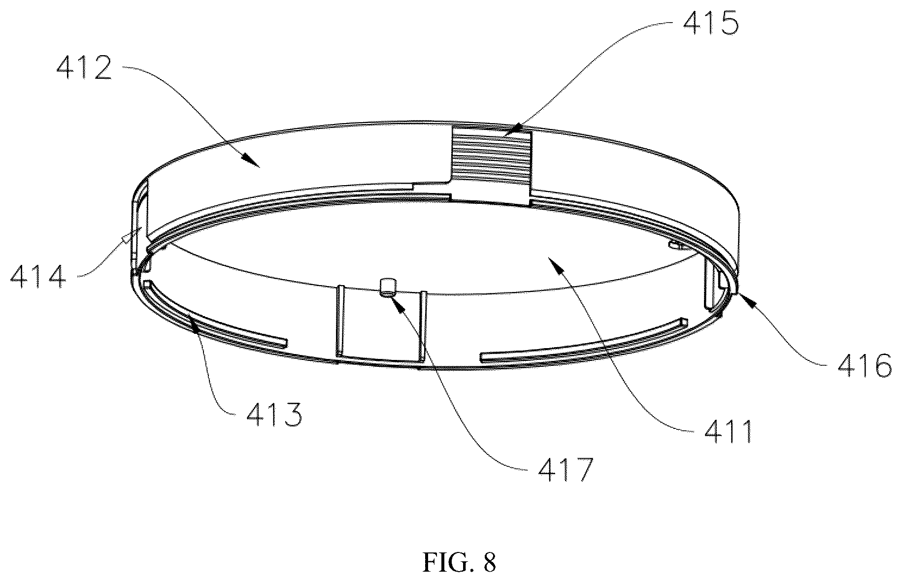 Patent US12590689 Figure 8 – Glare-adjustable lighting tool