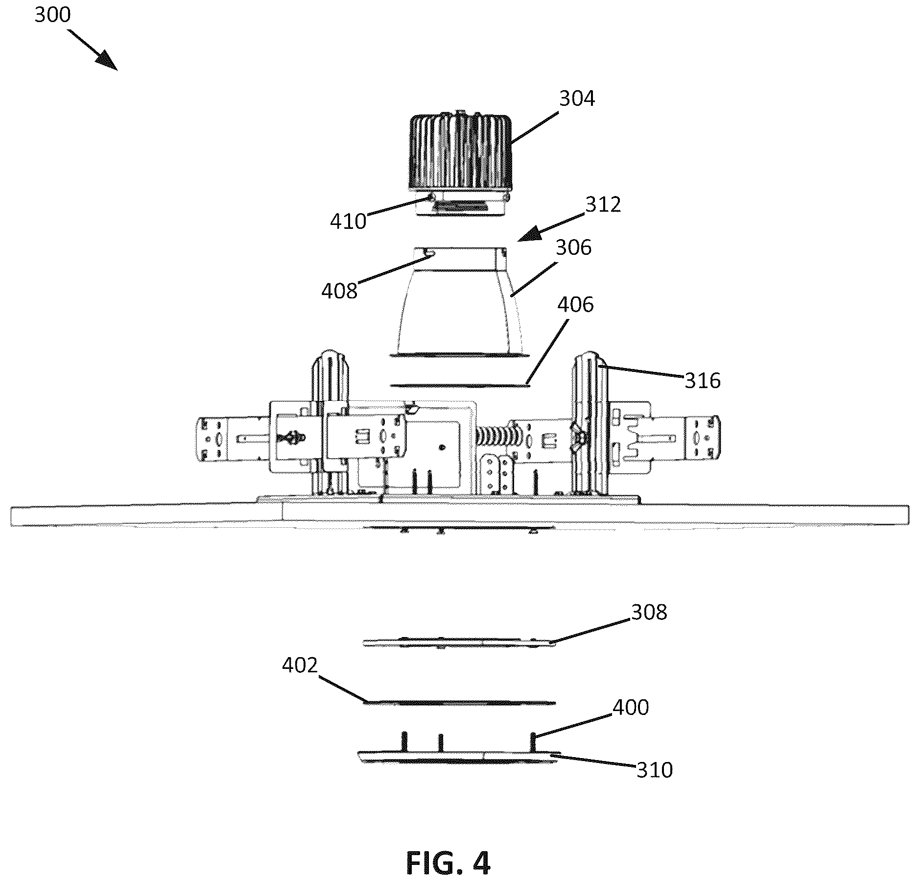 Patent US12590690 Figure 3 – Lighting fixture