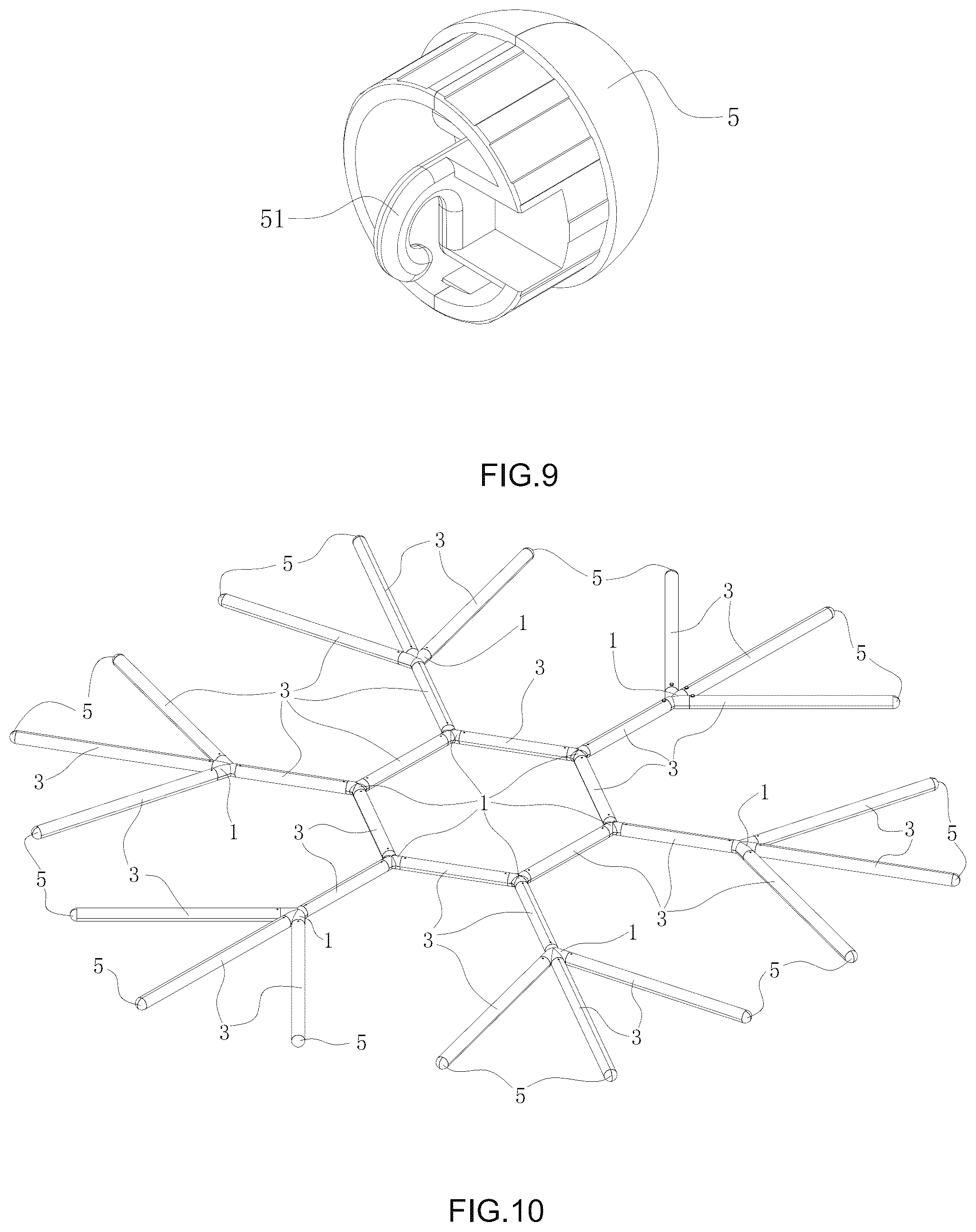 Patent US12590694 Figure 5 – Connecting assembly for decorative light