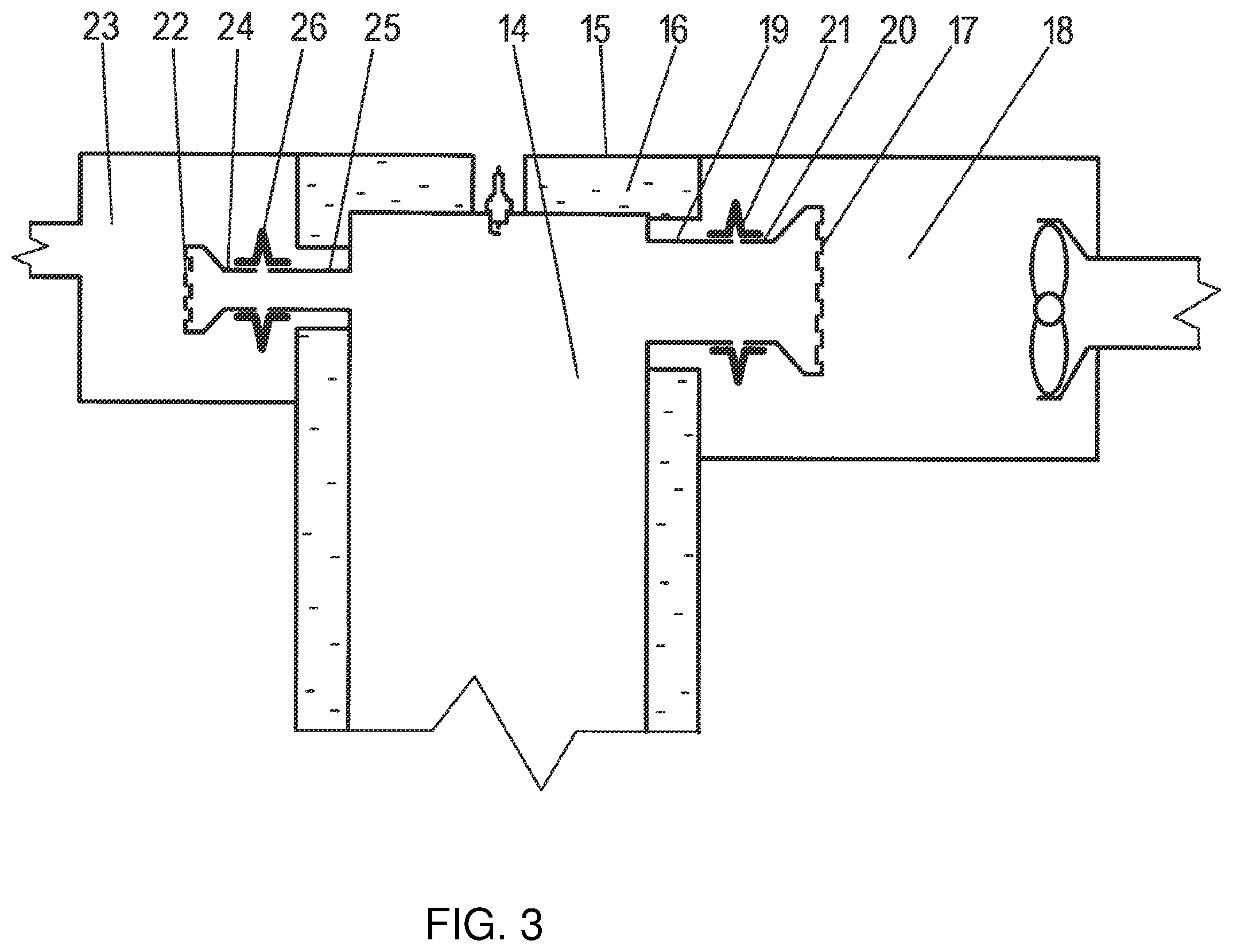 Patent US12590696 Figure 3 – Pulse combustion apparatus with vibration damping