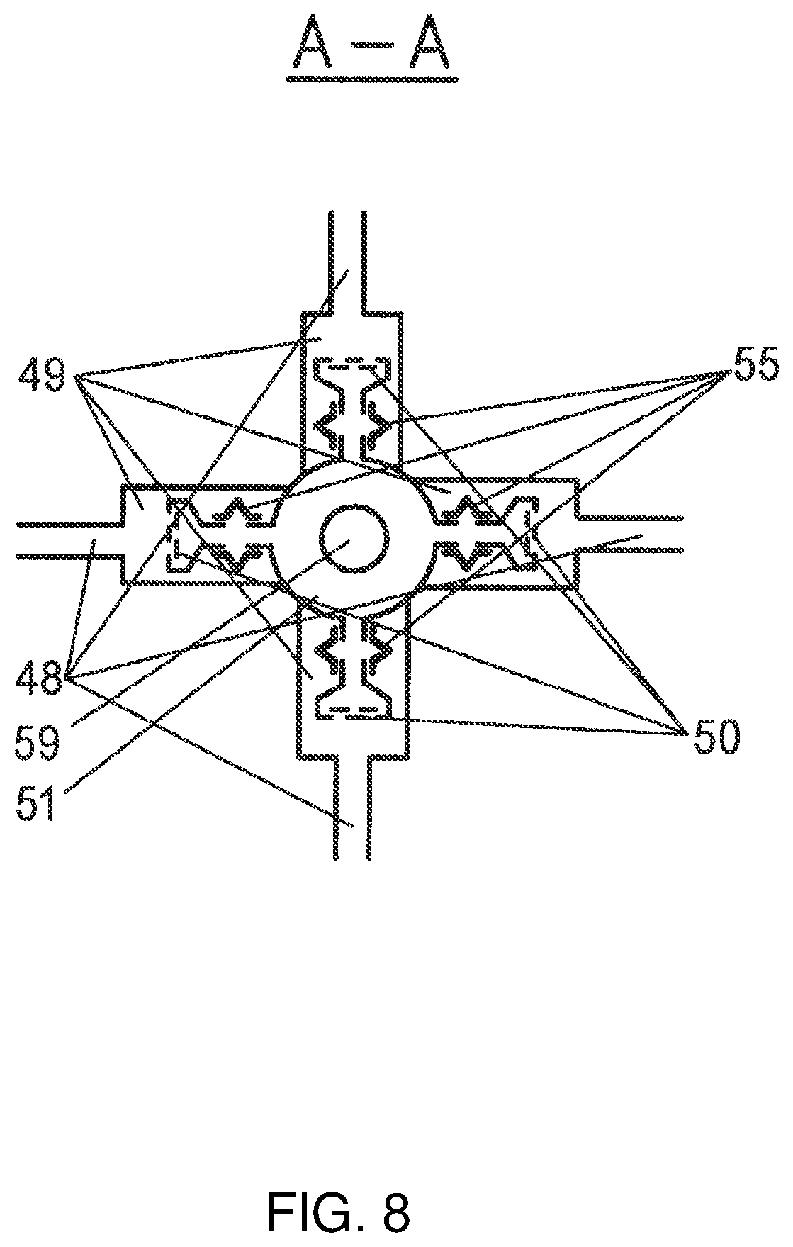 Patent US12590696 Figure 8 – Pulse combustion apparatus with vibration damping