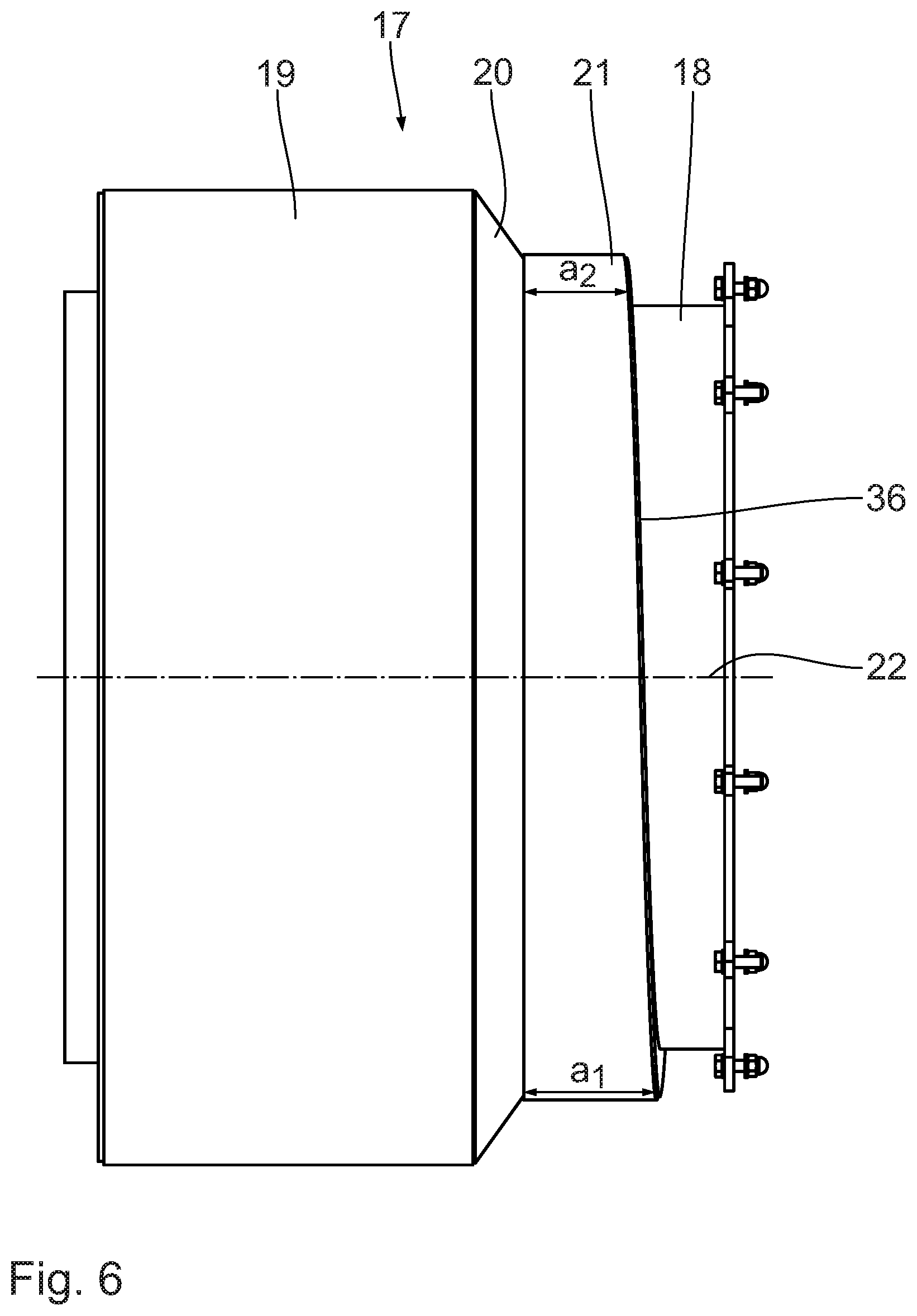 Patent US12590697 Figure 6 – Distribution ring for fuel in a burner, burner having such a distribution ring and drying drum having such a burner